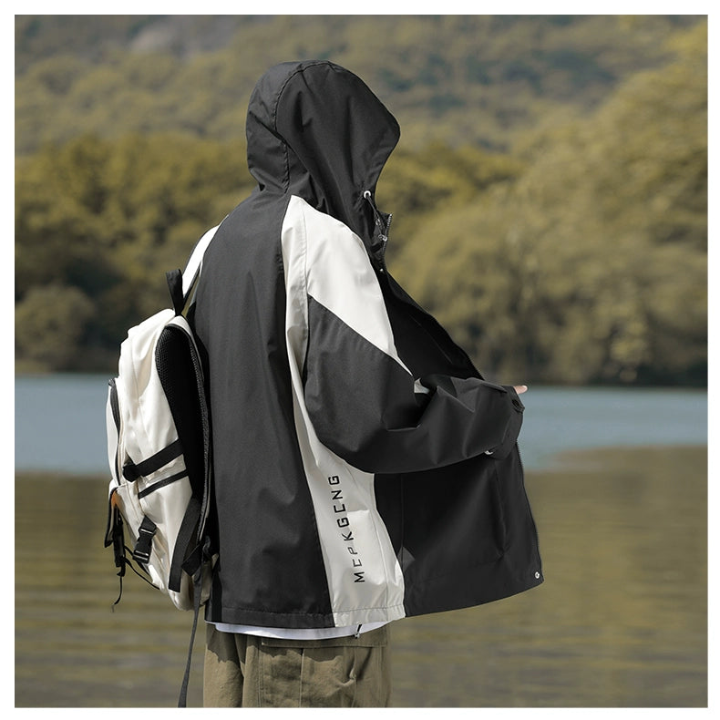 Colorblock Windproof Outdoor Jacket