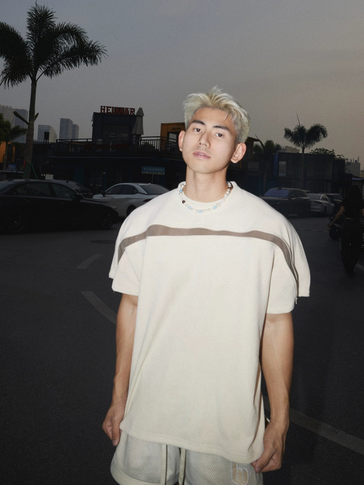 Sheer Panel Oversized T-Shirt