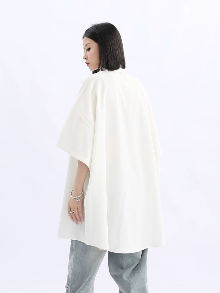 Oversized Black Button-Up Shirt