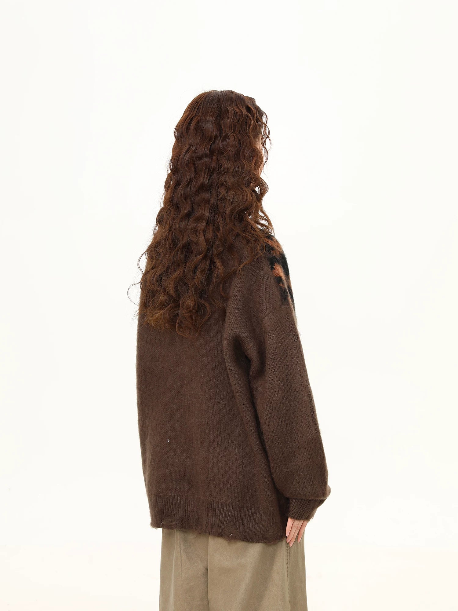 Ember Drift Brushstroke Knit Sweater