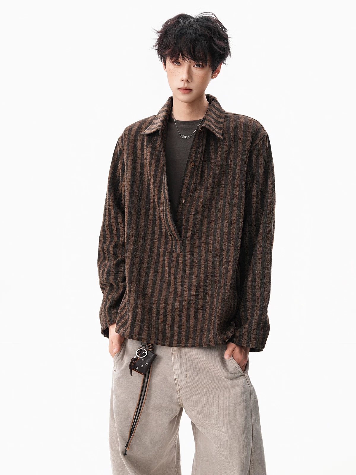 Hazel Loom Textured Stripe Shirt
