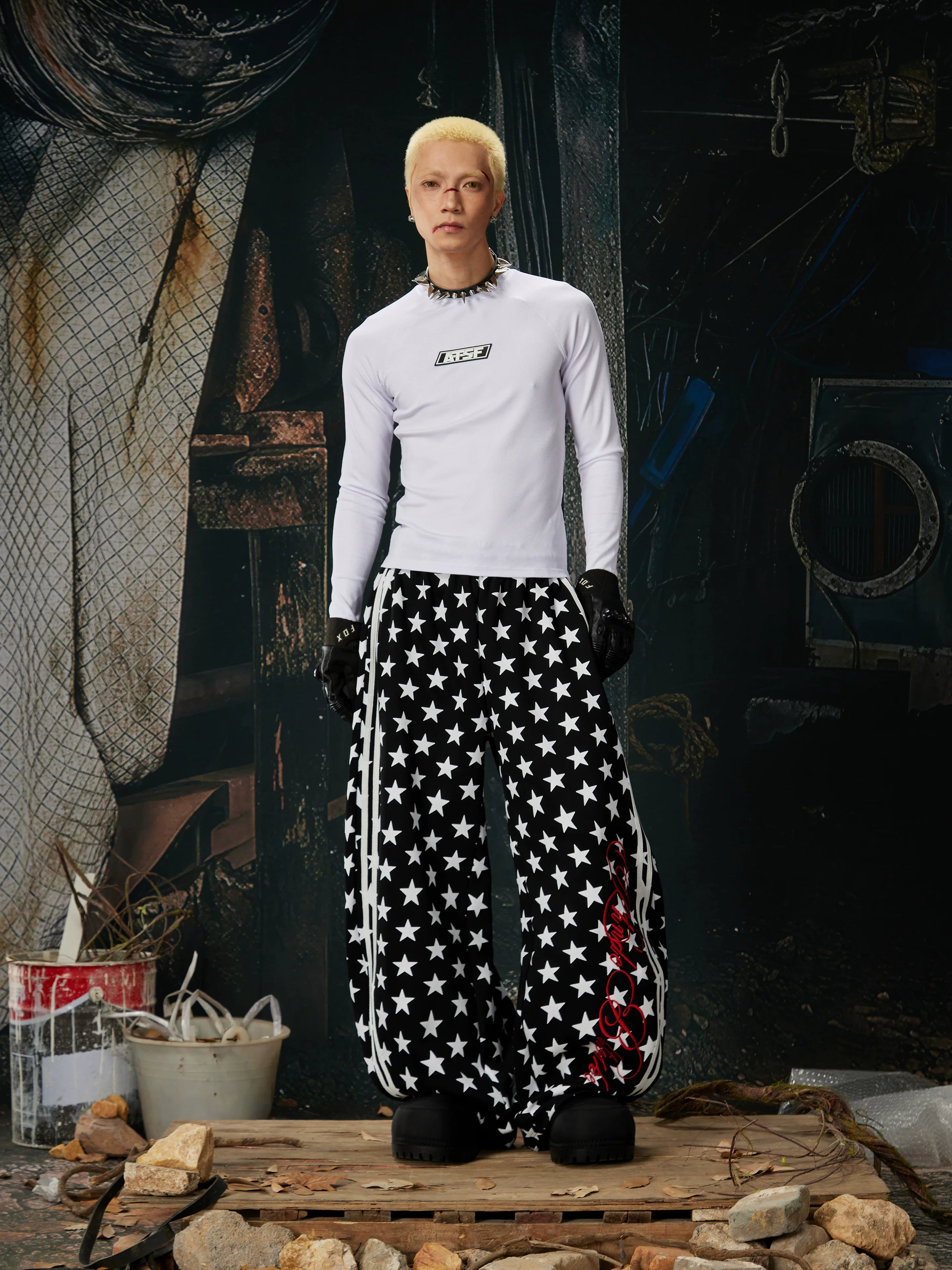 Starlite Riot Wide‑Leg Track Pants