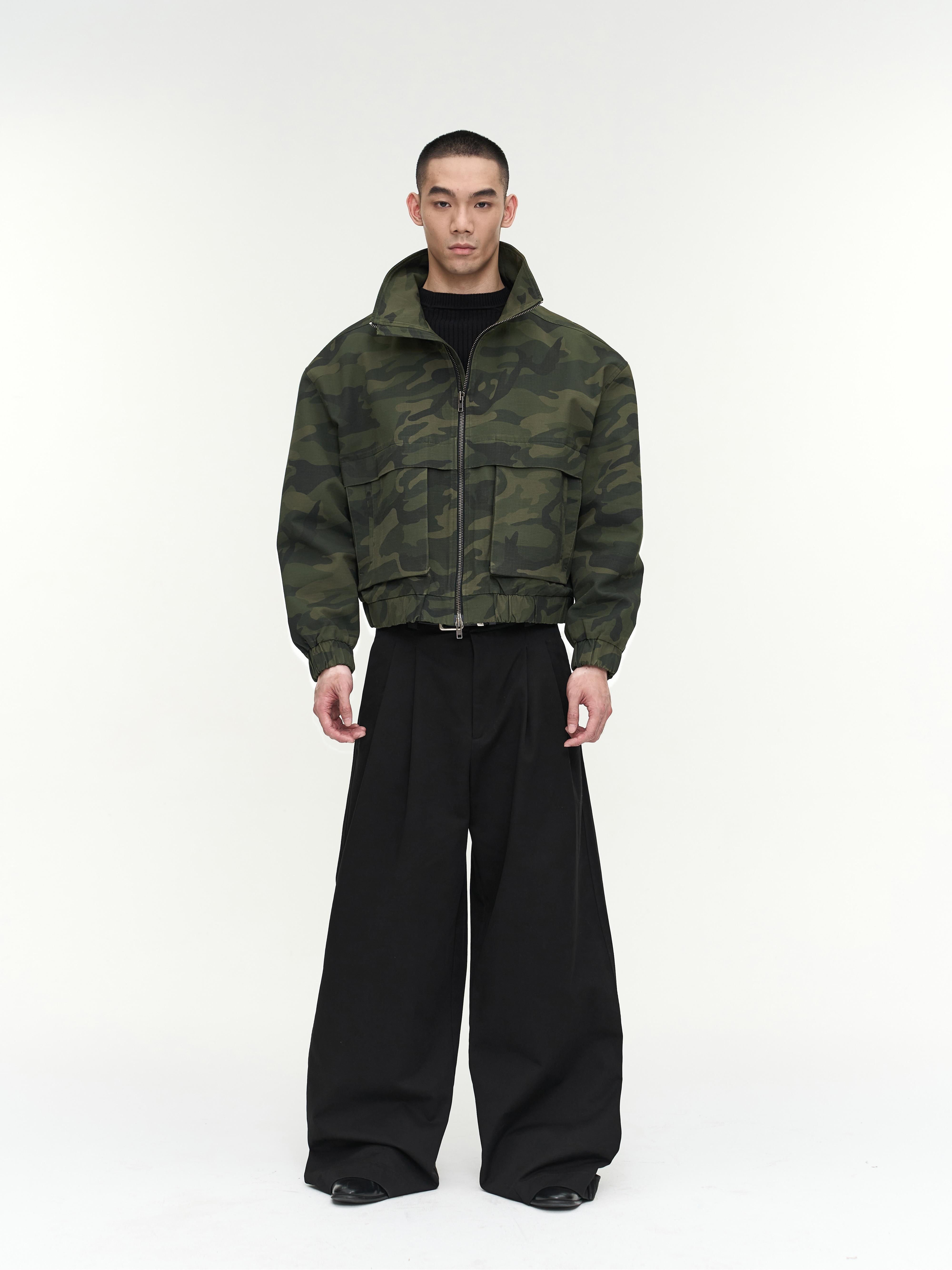 Water-Repellent Stand-Collar Jacket