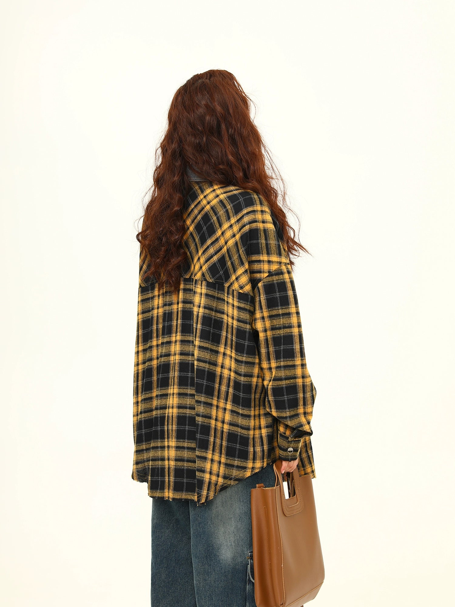 Plaid Patchwork Shirt Jacket