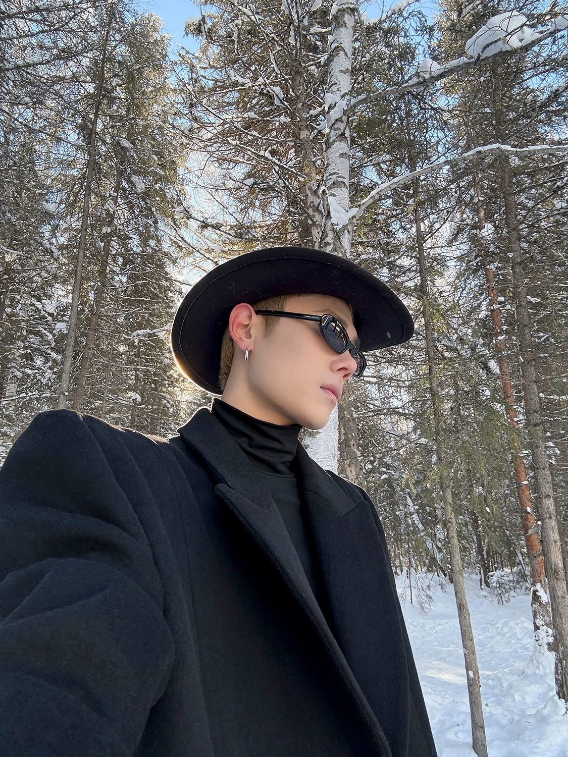 Midnight Sleek Stretch Turtleneck