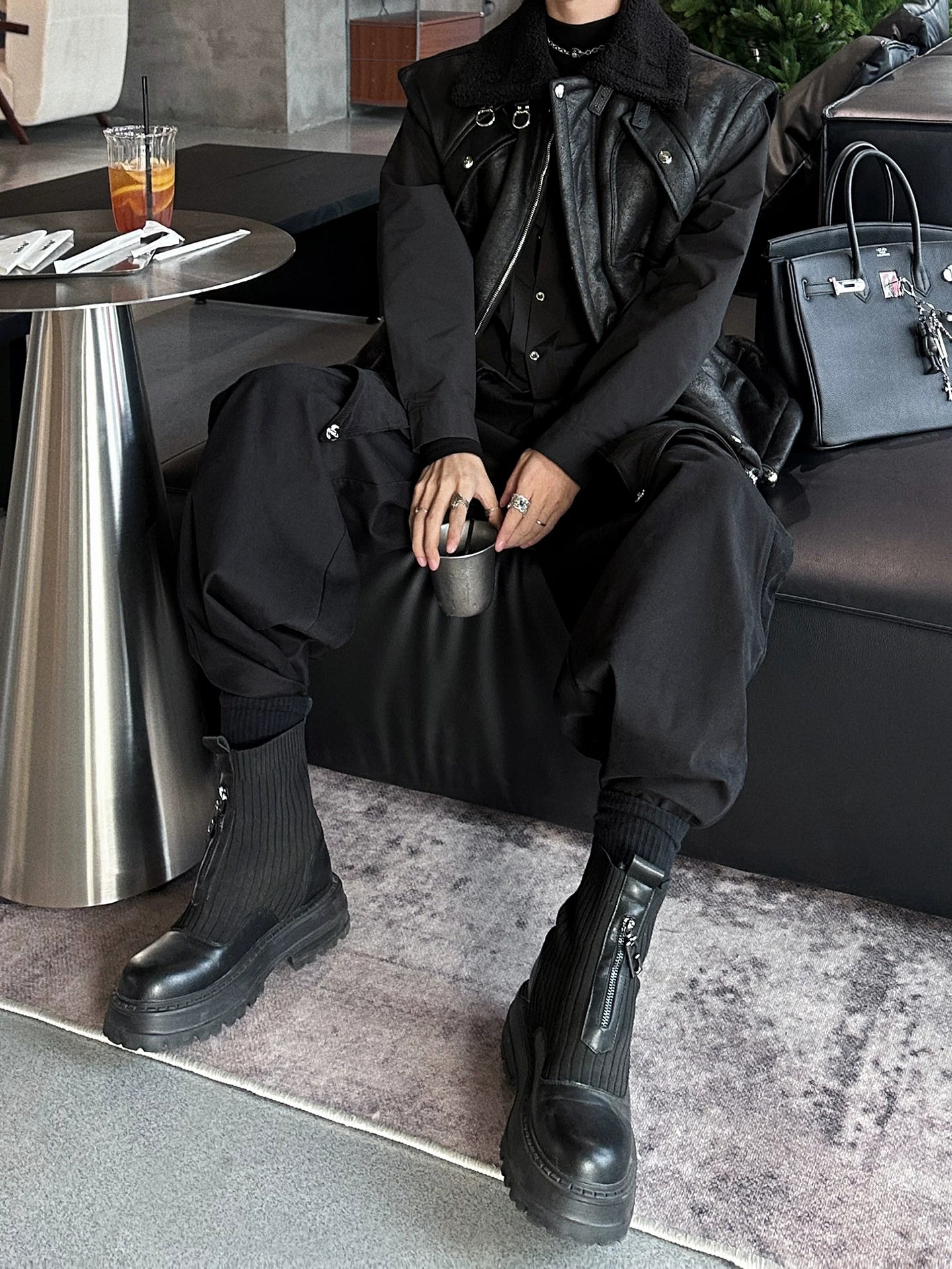 Dune Havoc Draped Panel Cargo Trousers