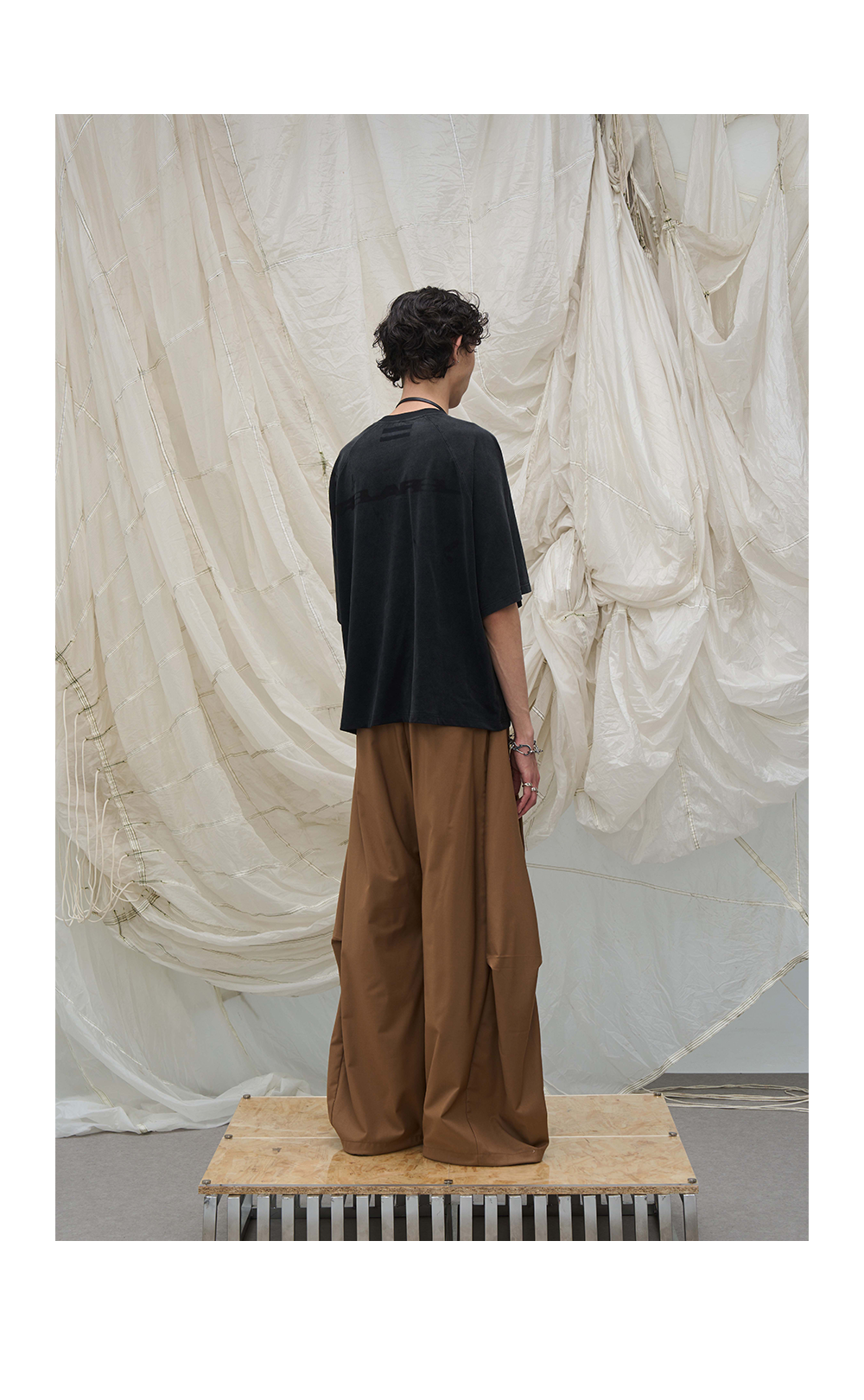 Architectural Pleated Leg Trousers