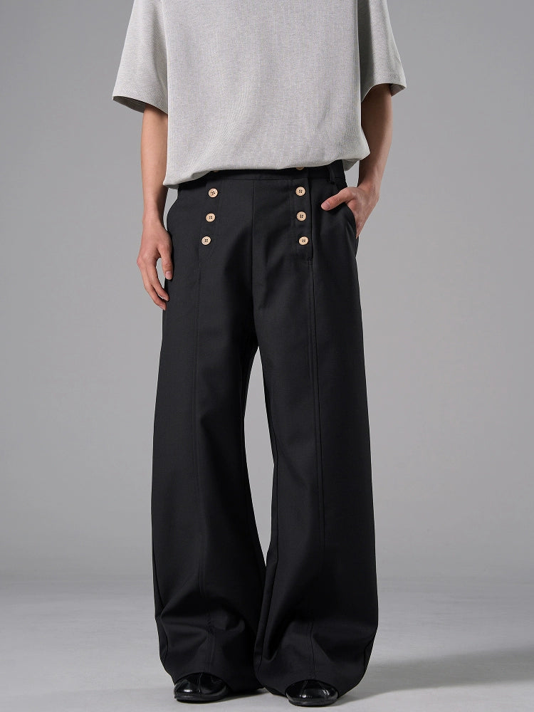 Harbor Brigade Button Wide Trousers
