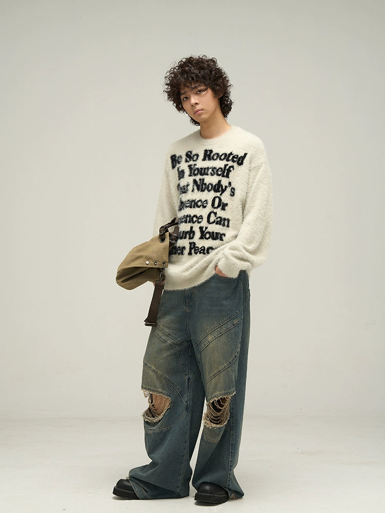 Fuzzy Motivational Quote Sweater