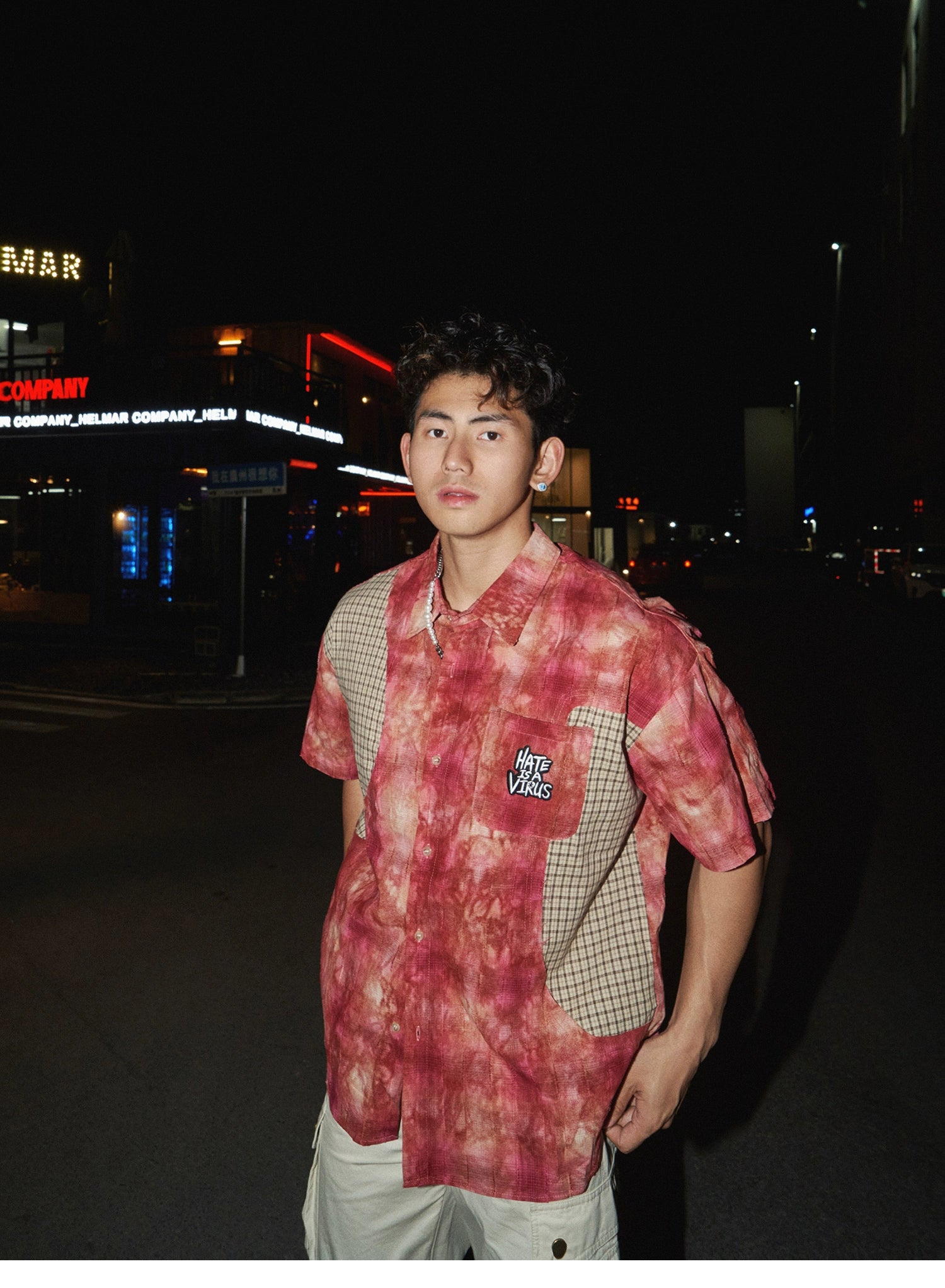 Plaid Patchwork Statement Shirt