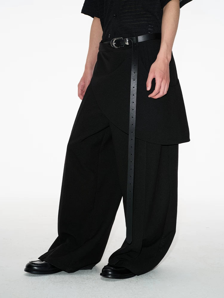 Curved Silver Buckle Belt