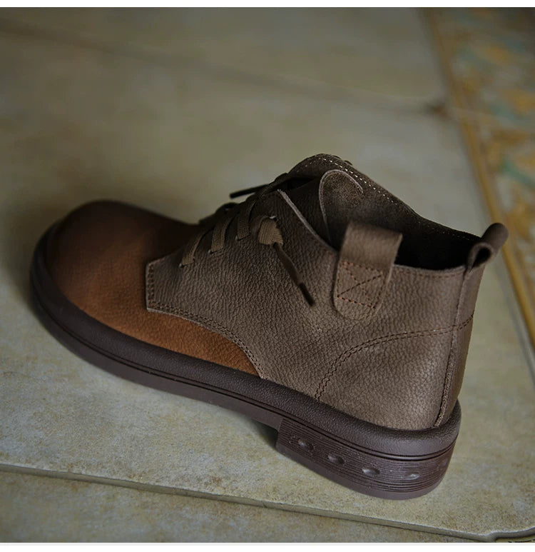 Tavira Two-Tone Leather Lace-Up Shoes