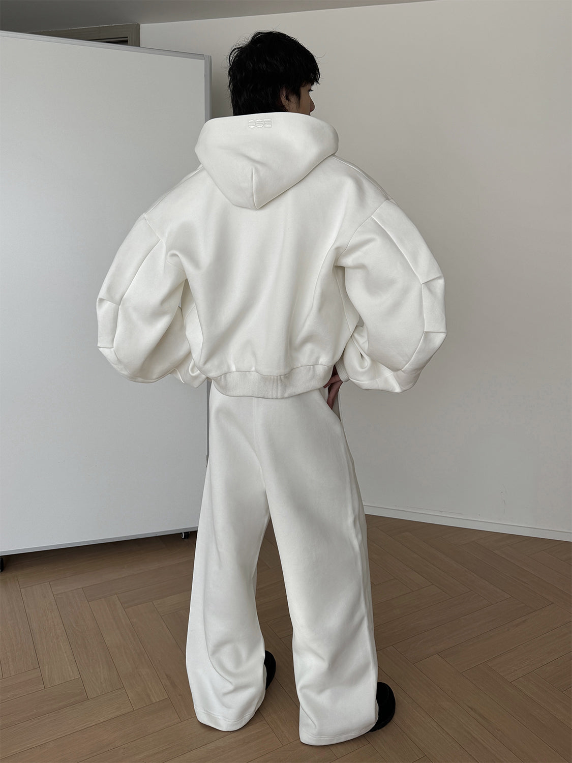 Heavyweight Boxy Hoodie and Wide-Leg Sweatpants Setup