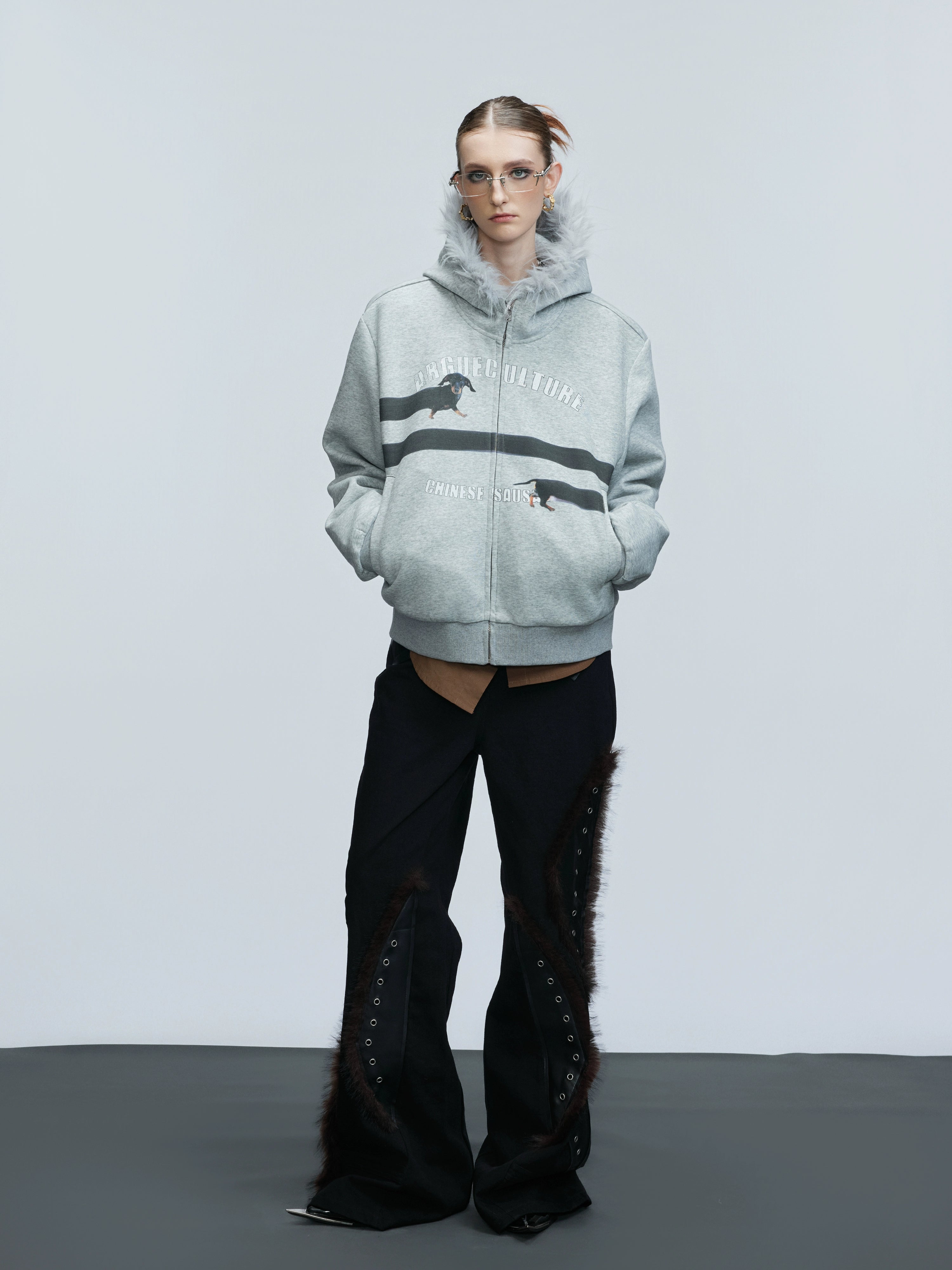 Sausage Dog Arctic Fur Hoodie