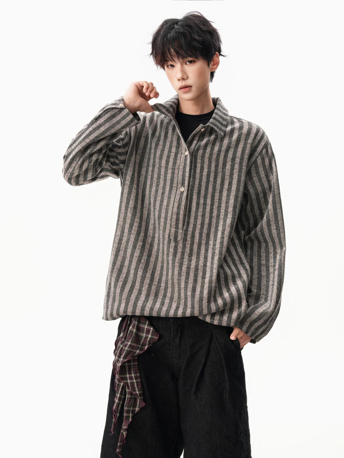 Hazel Loom Textured Stripe Shirt