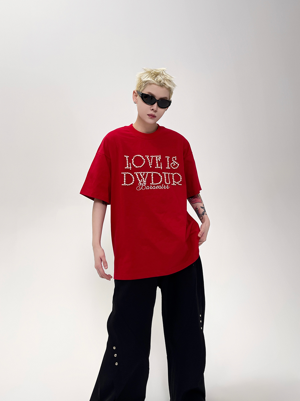 Love Is Dydup Pearl Lettering Tee