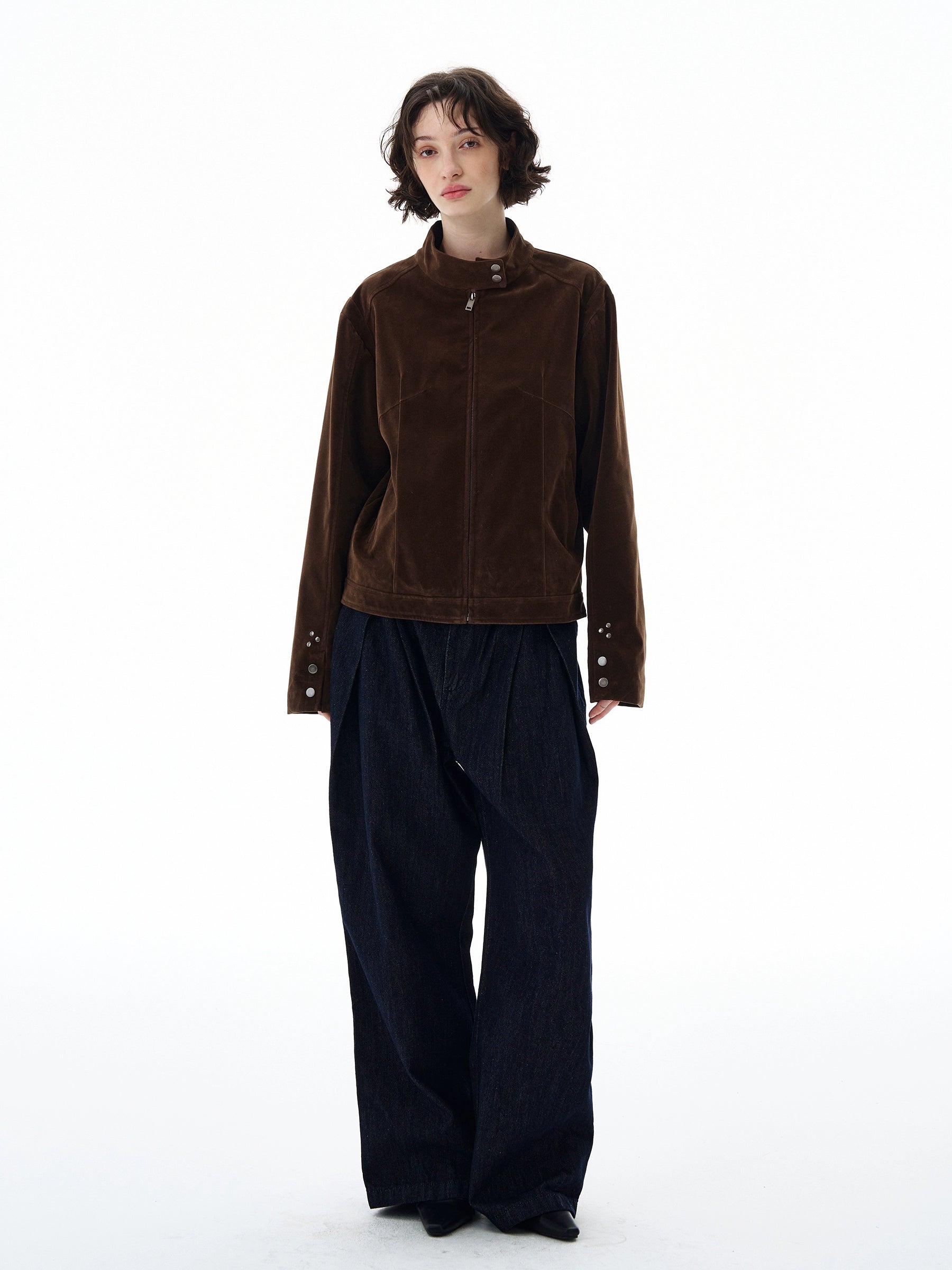 Velvet Espresso Moto Jacket