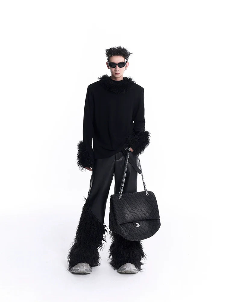 Feather-Trim Sweatshirt