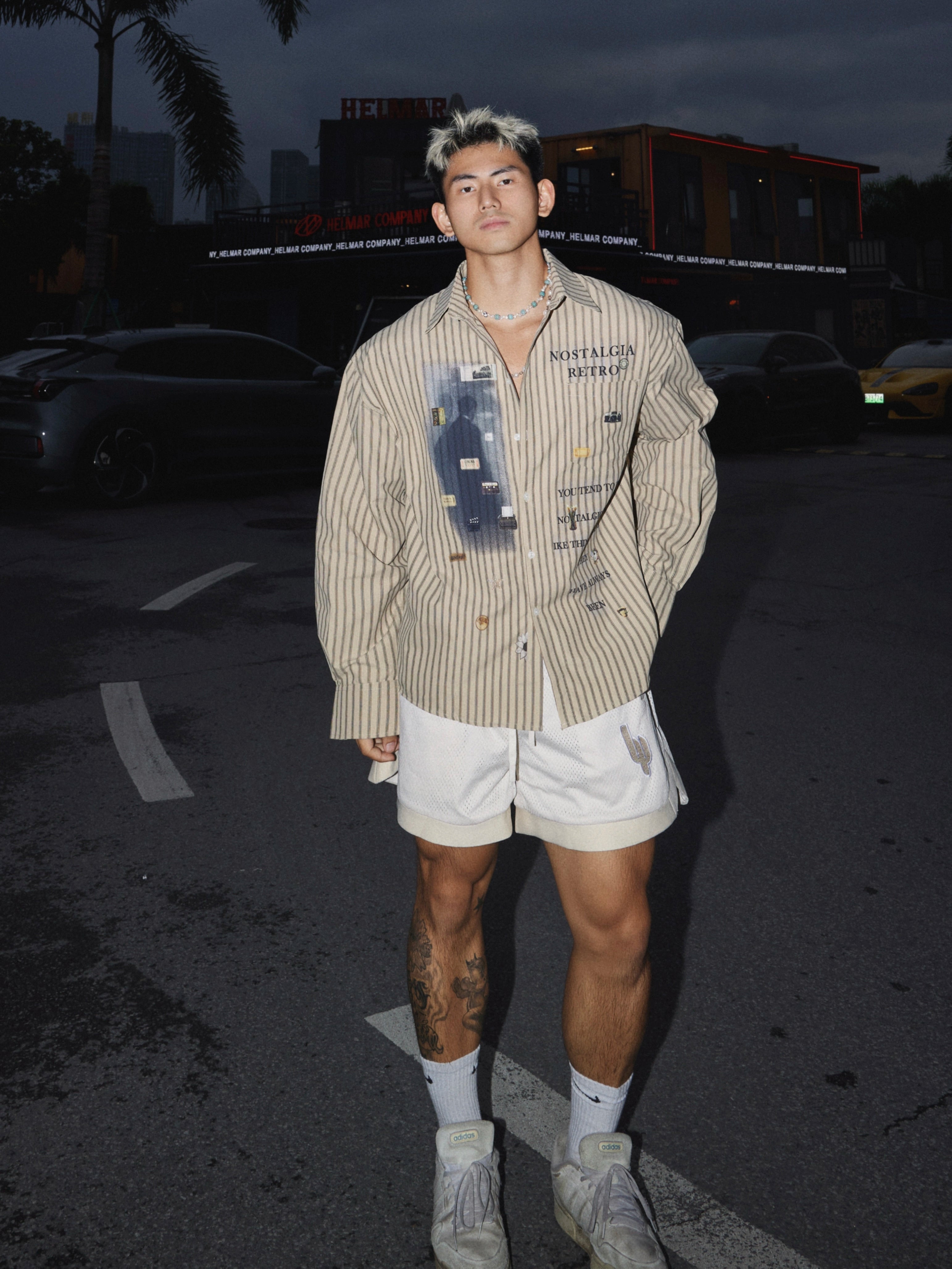 Nostalgia Retro Striped Button Shirt