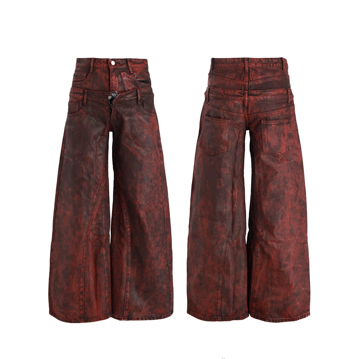 Obsidian Eclipse Wide-Leg Denim