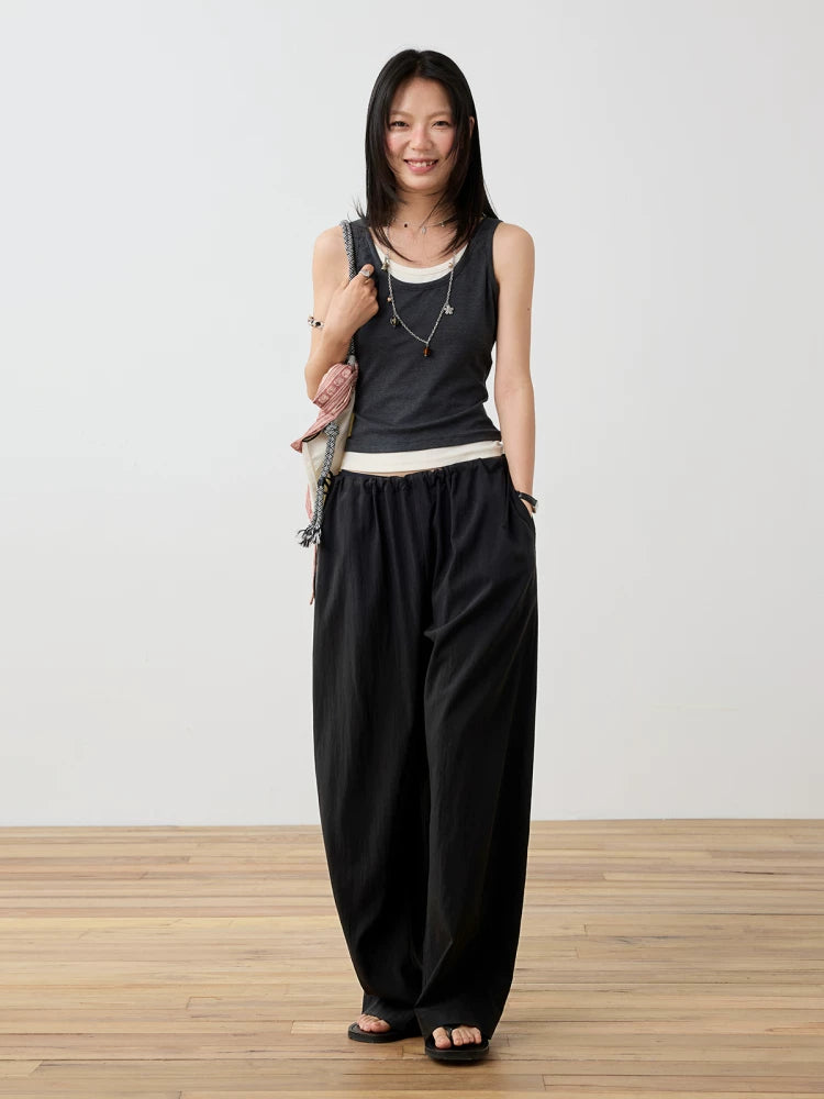 Layered Scoop Neck Fitted Tank Top