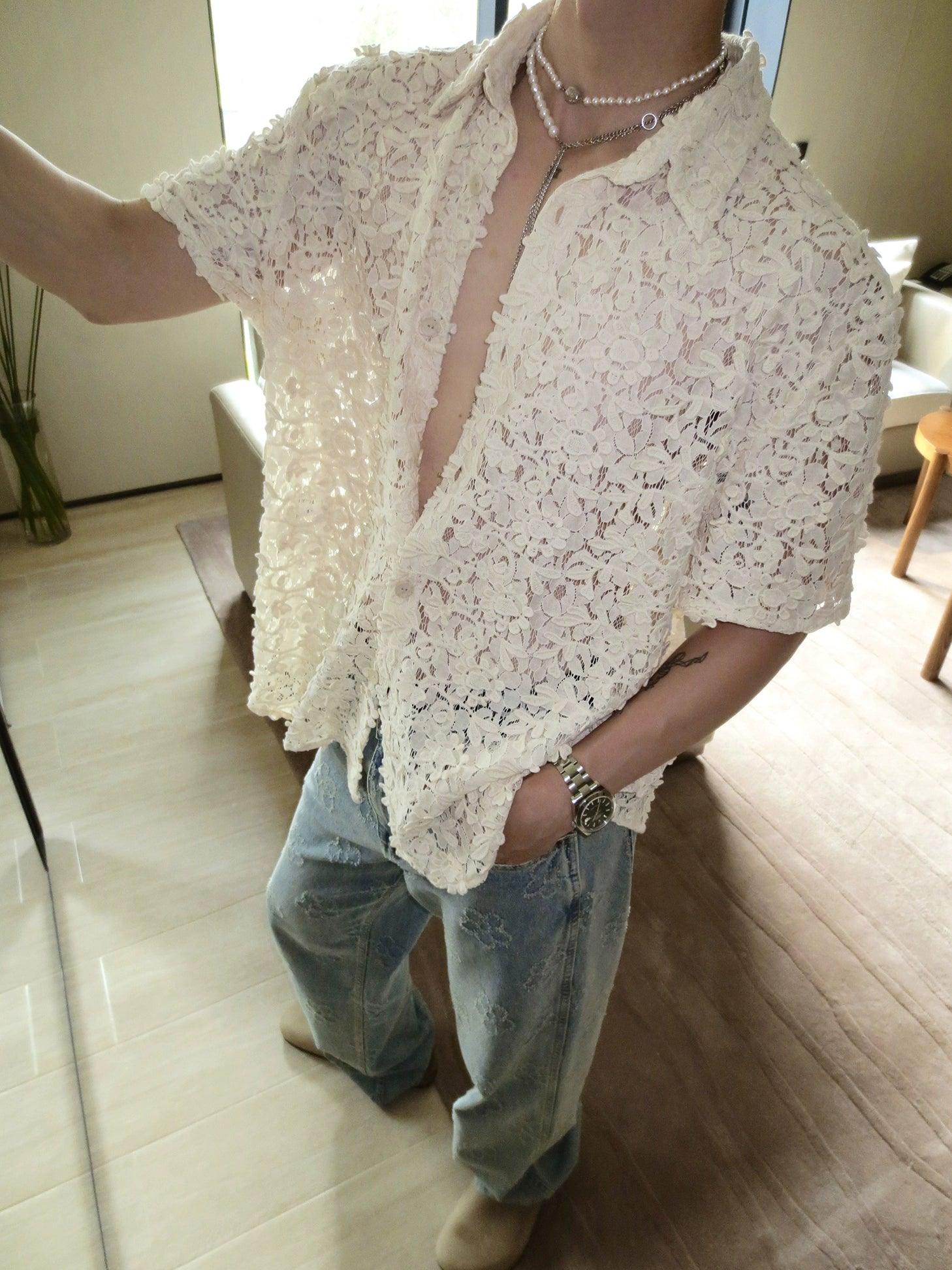 Weave Studio White Lace Sequin Bolero - Camiseta de encogimiento de hombros delantero de manga corta para ropa de noche para mujeres