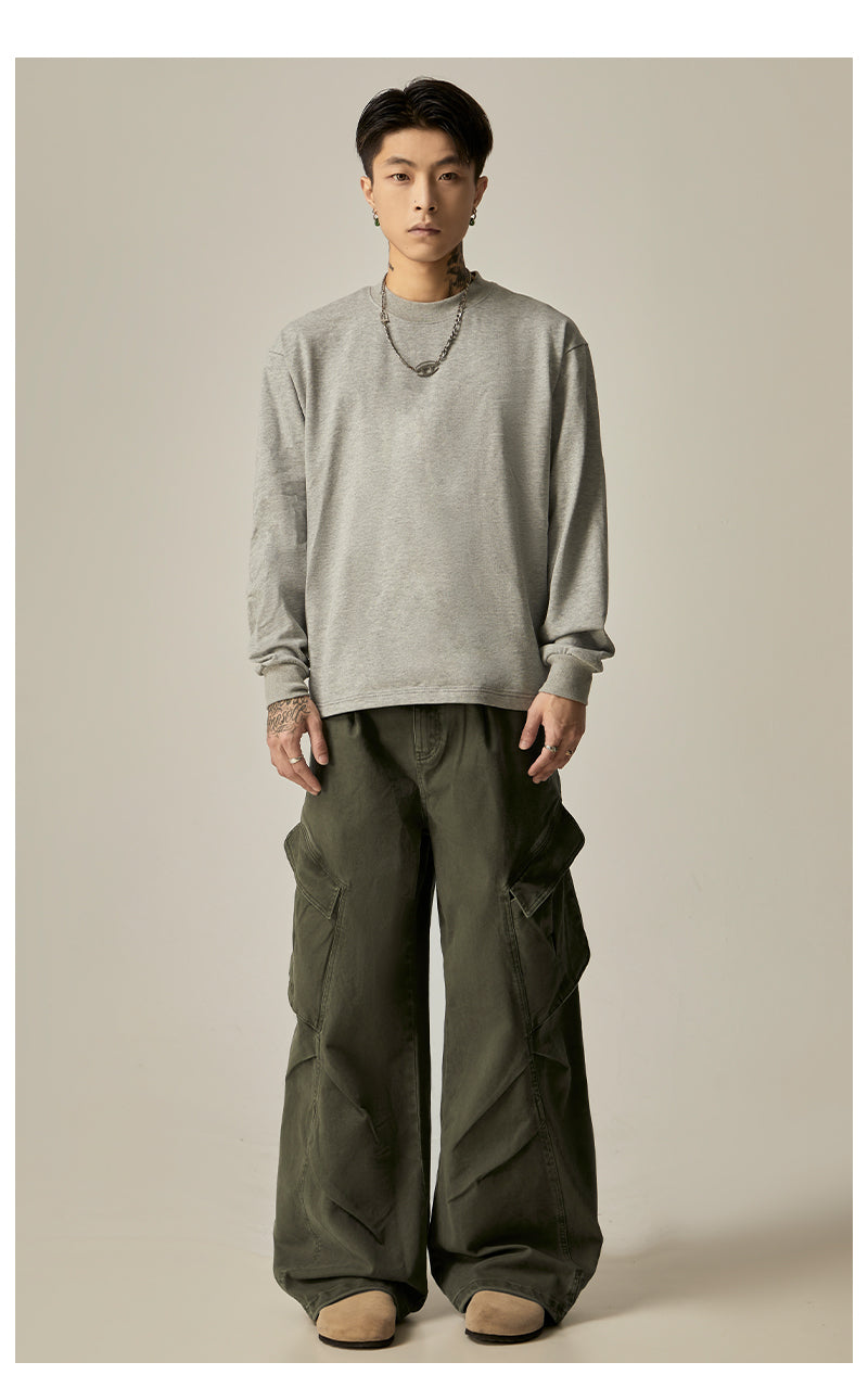 Olive Wide Leg Combat Pants