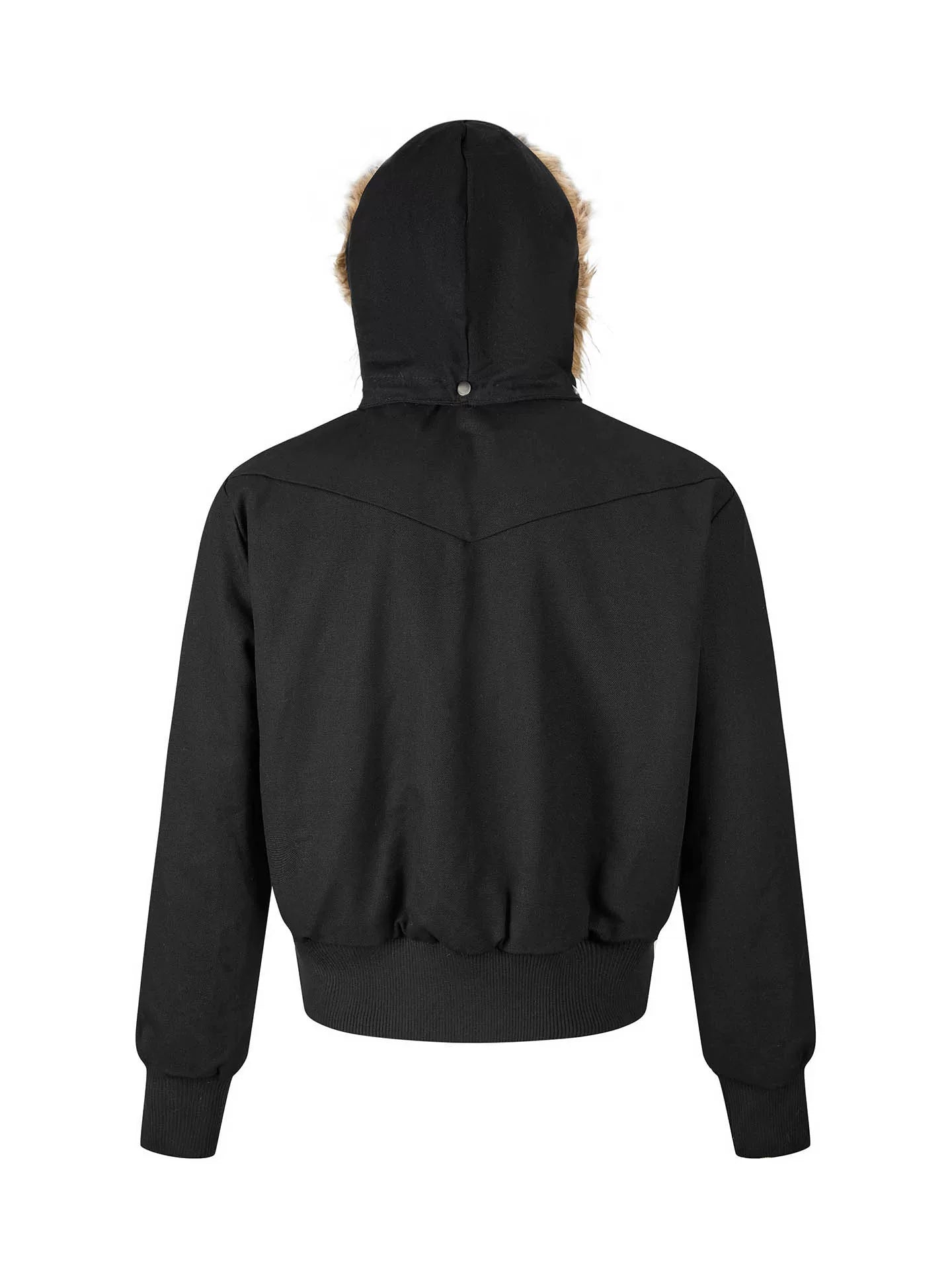 Furtrim Hood Bomber Jacket