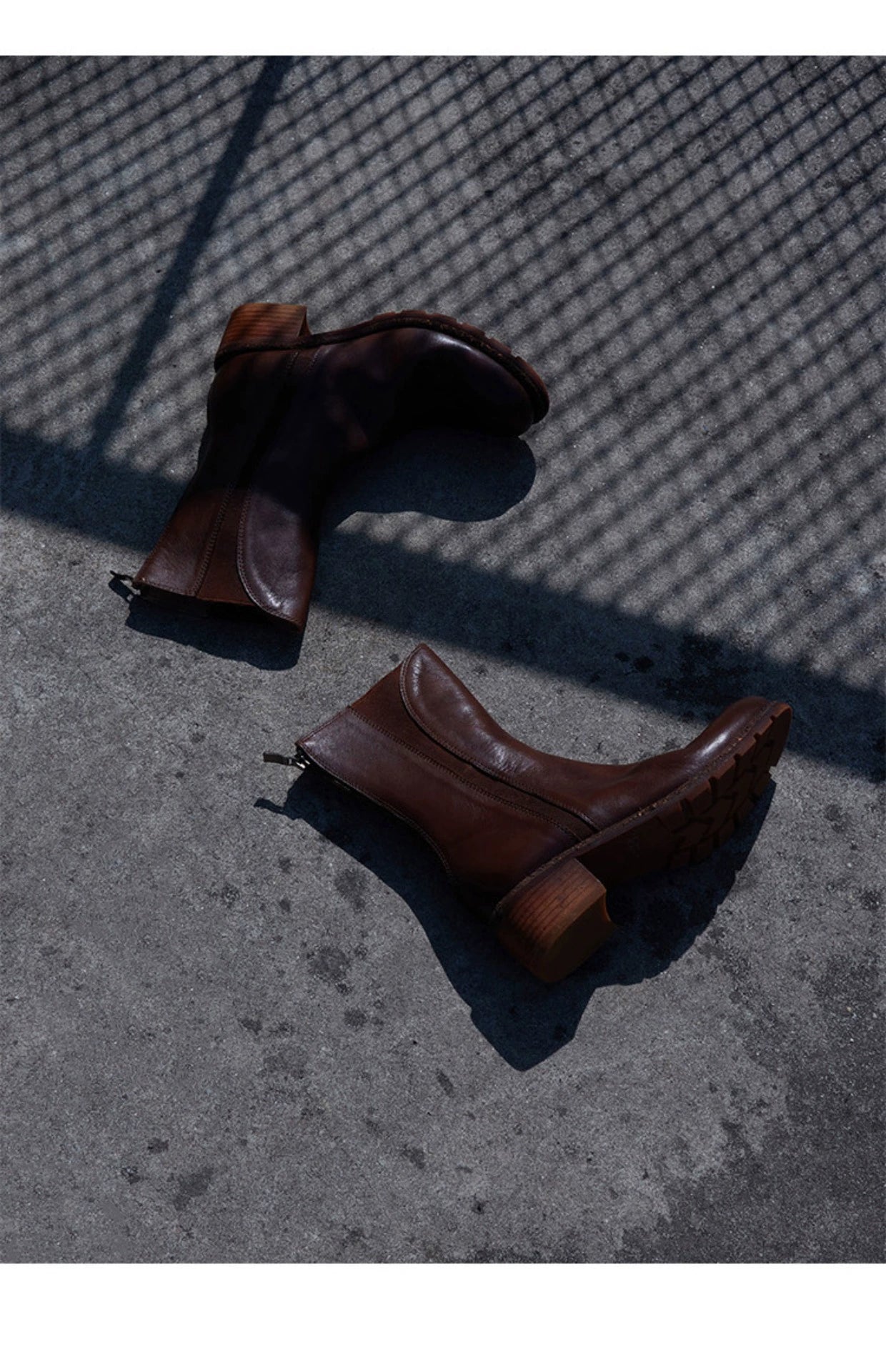 Leather Mid-Calf Boots