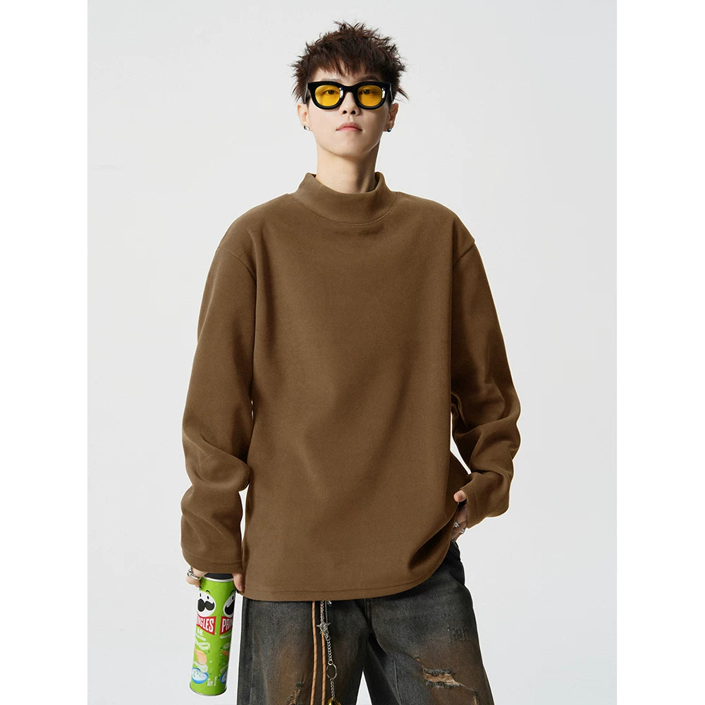 Circuit Fleece Boxy Mockneck Top