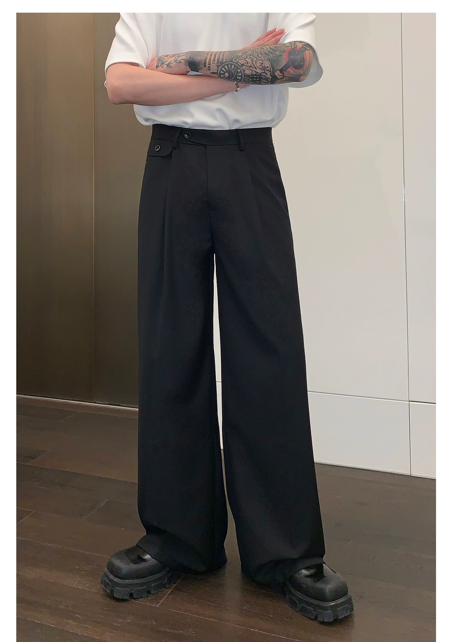Wide-Leg Dress Pants