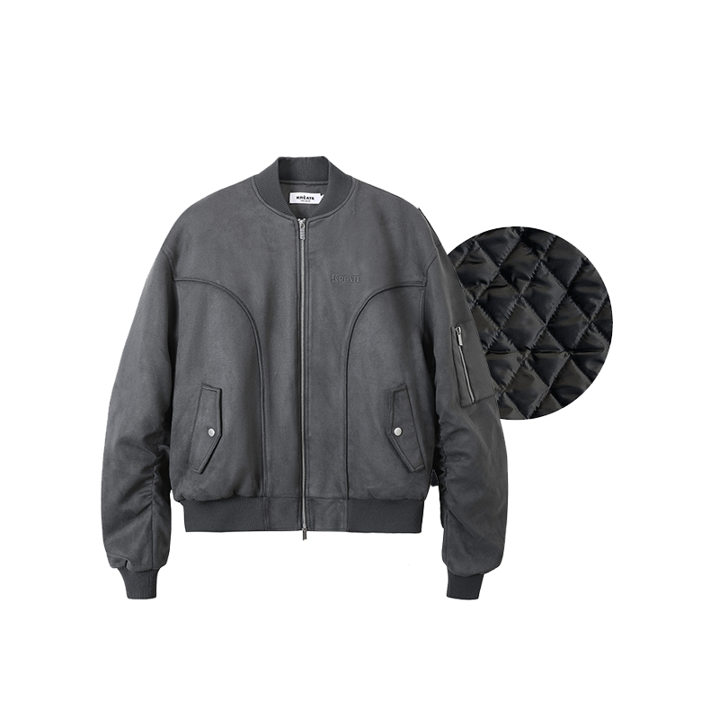 Trendy Ribbed Bomber Jackets