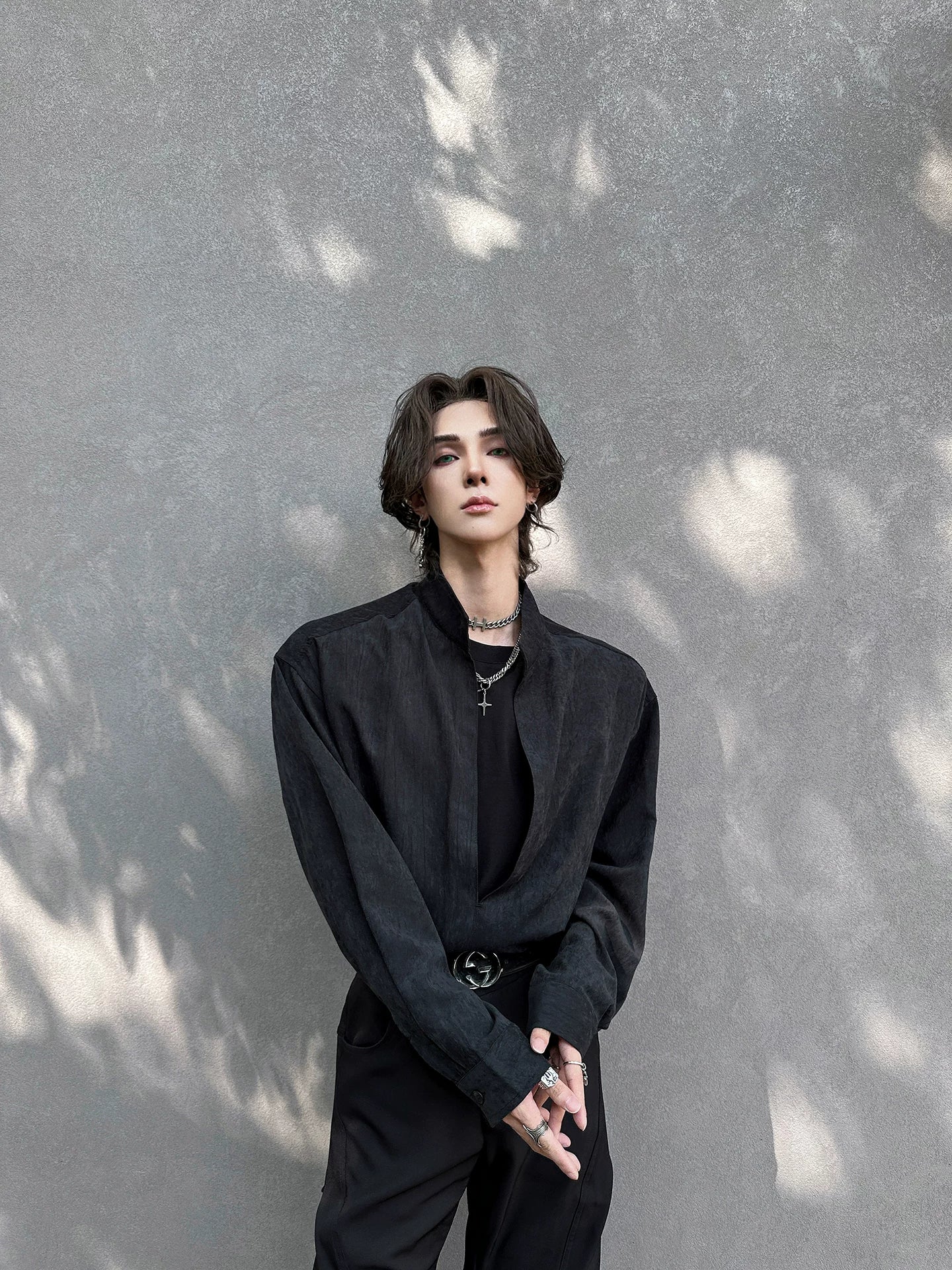 Ash Eclipse Cutout Layered Shirt