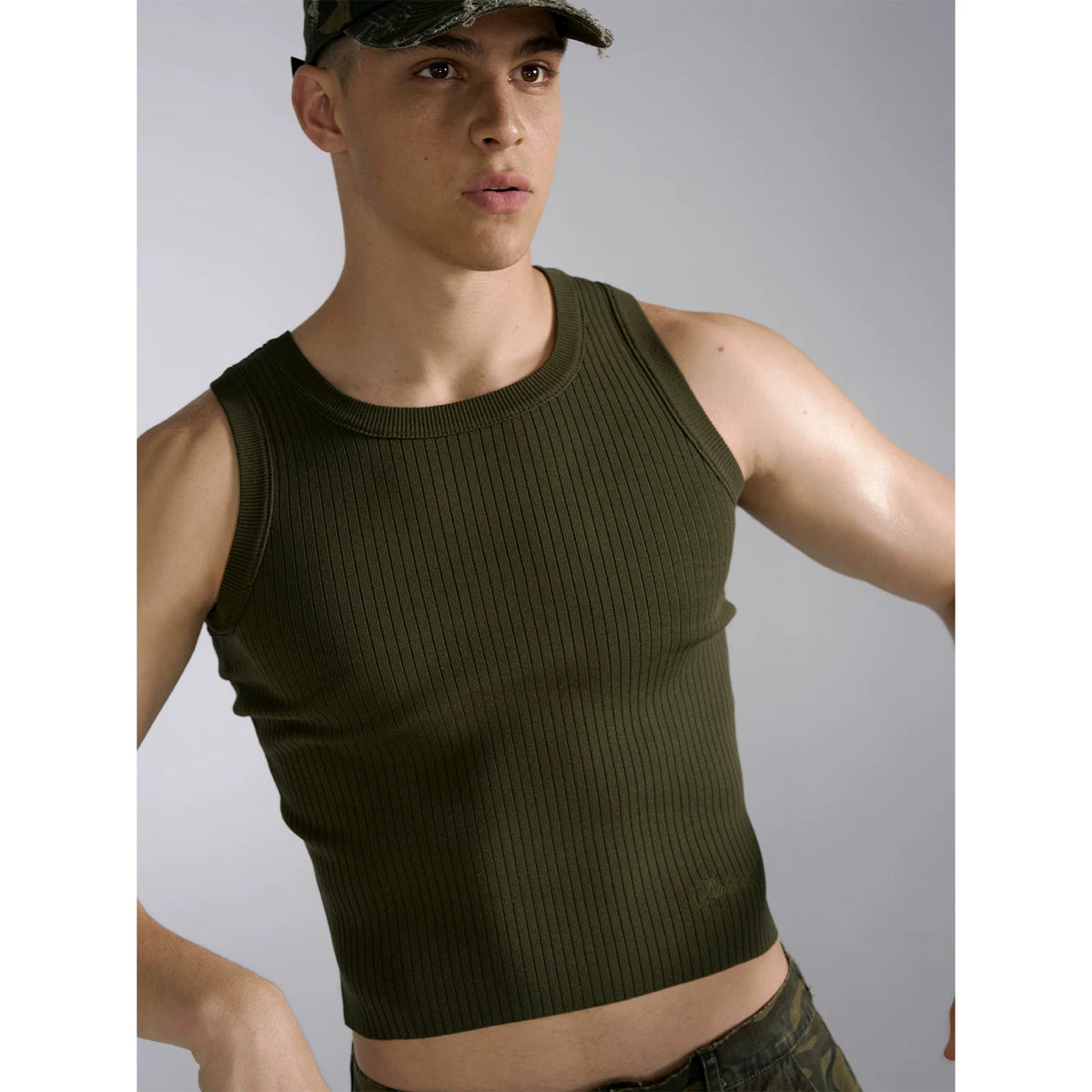 Silverline Ribbed Knit Tank Top