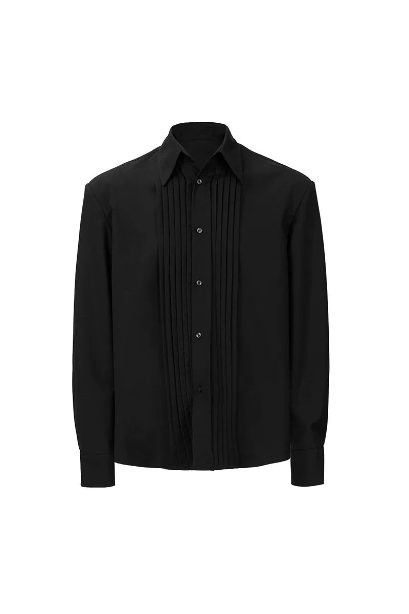 Pintuck Tuxedo Front Shirt