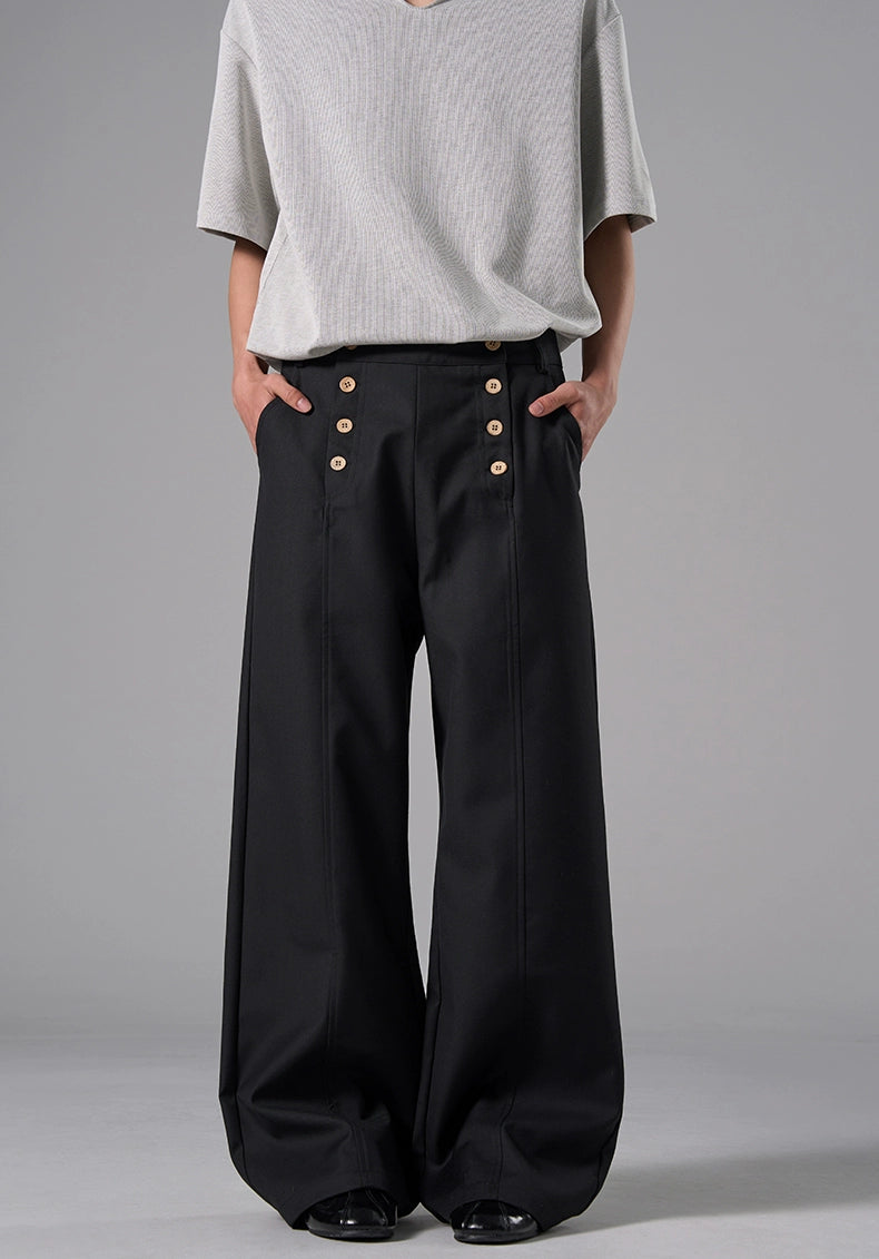 Harbor Brigade Button Wide Trousers