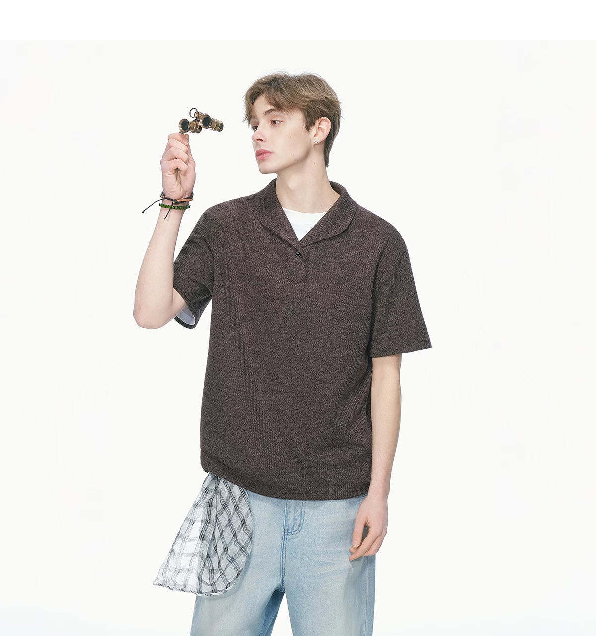 Textured Lounge Knit Polo Shirt
