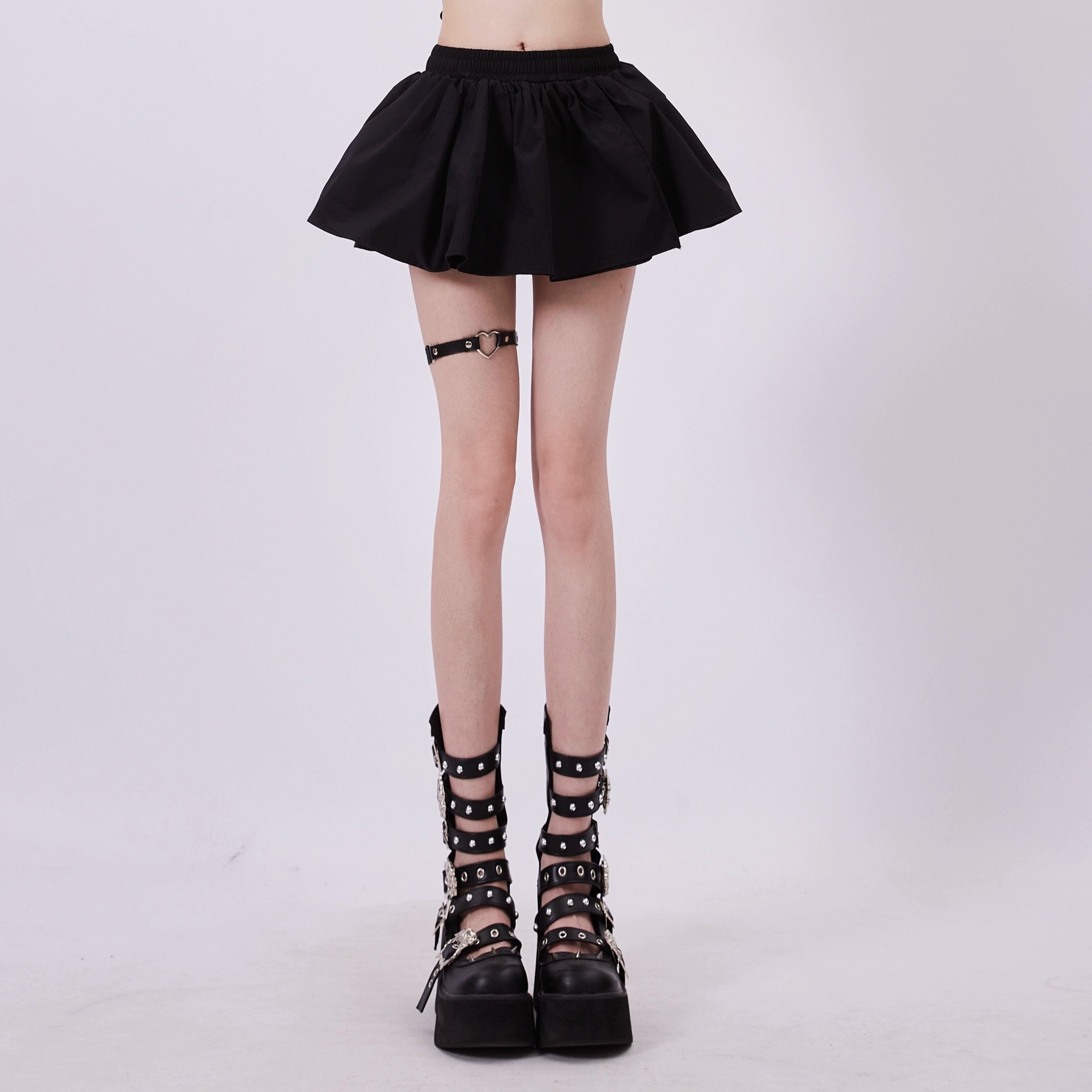 Gothic Pleated Mini Skirt