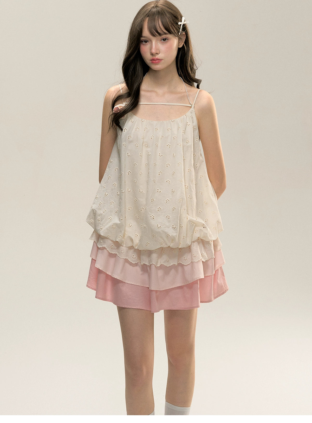 Floral Tiered Ruffle Mini Slip Dress