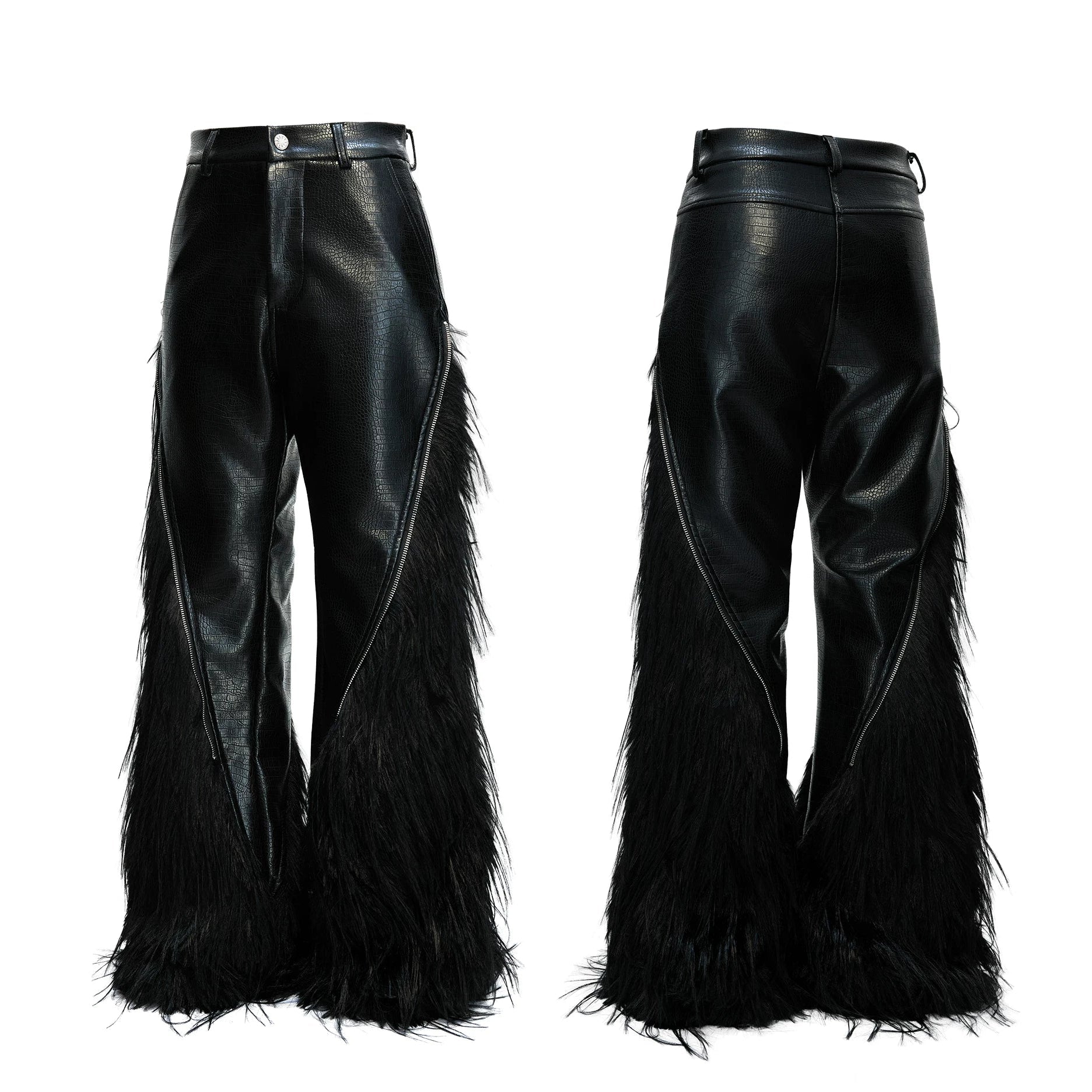 Lycan Fringe Hybrid Leather Trousers