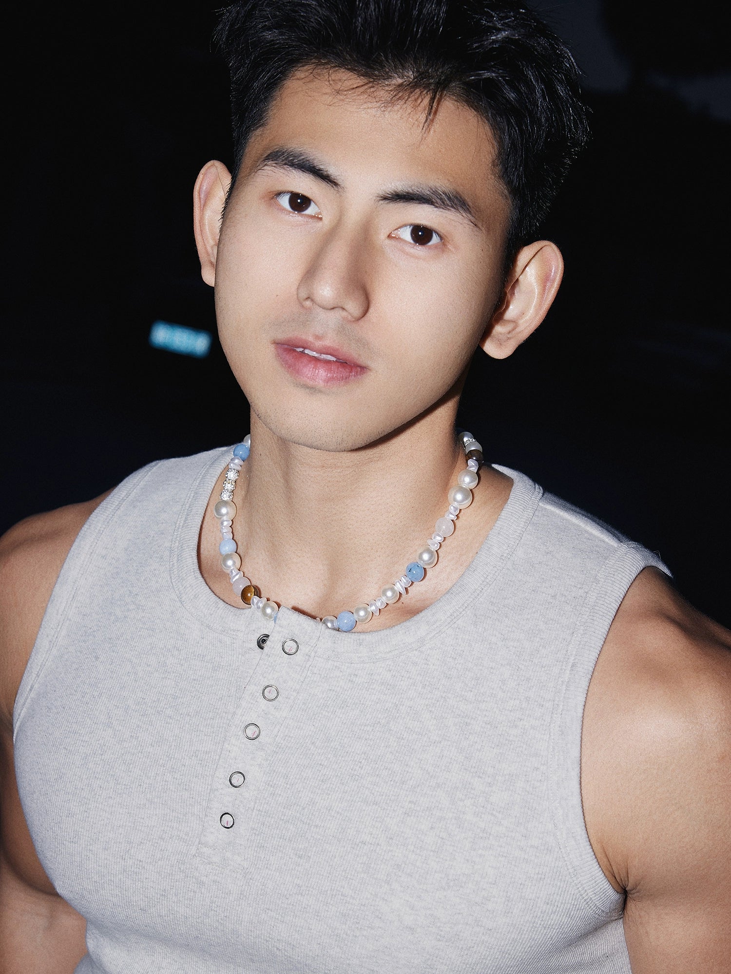 Ribbed Henley Tank