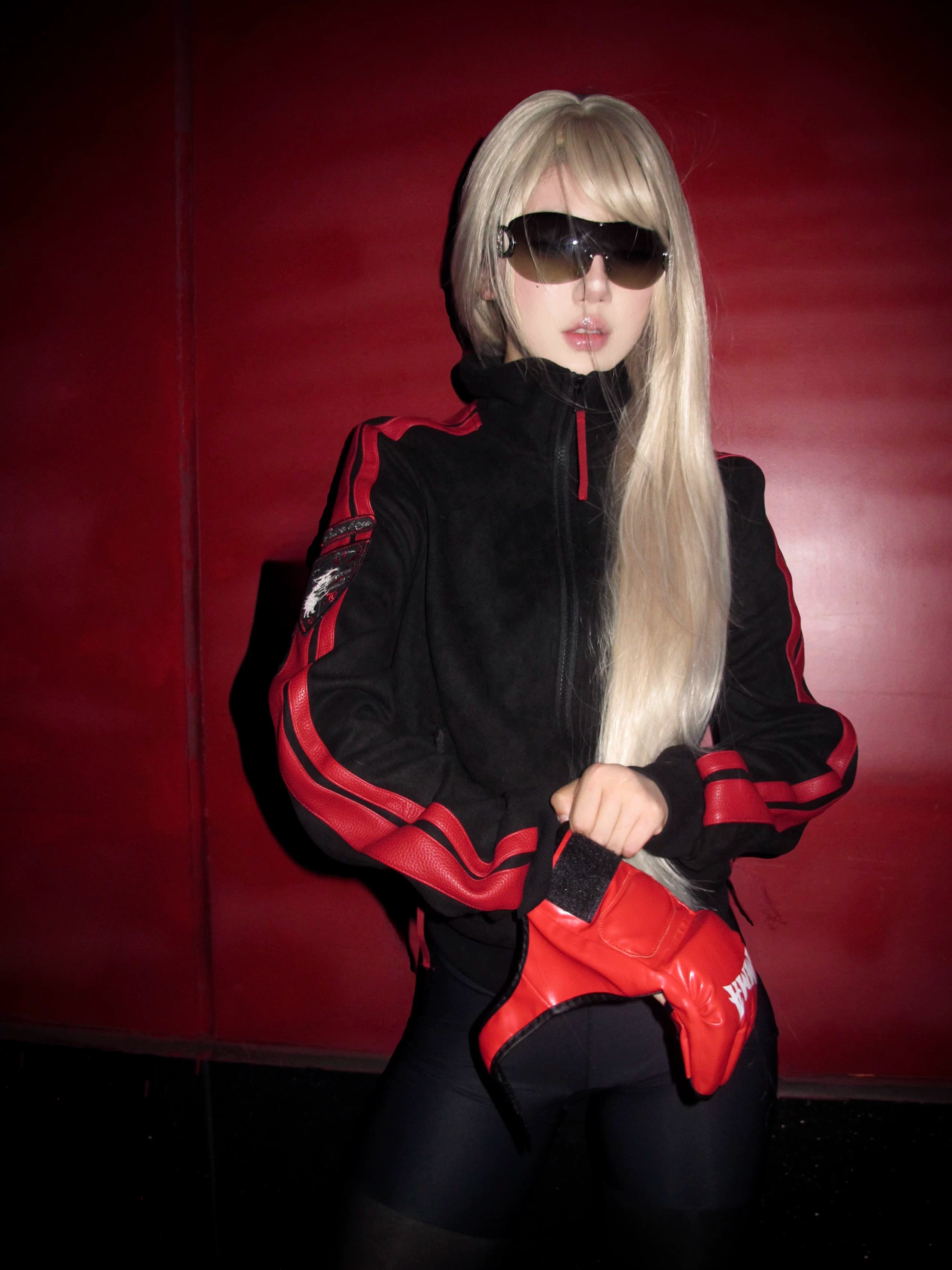 Rude Wolf Bloodstripe Embroidered Track Jacket