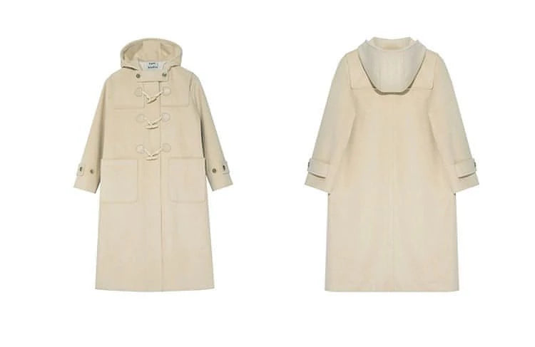 Winter Thicken College Style Hooded Mid-Length Melton Wool Coat - chiclara