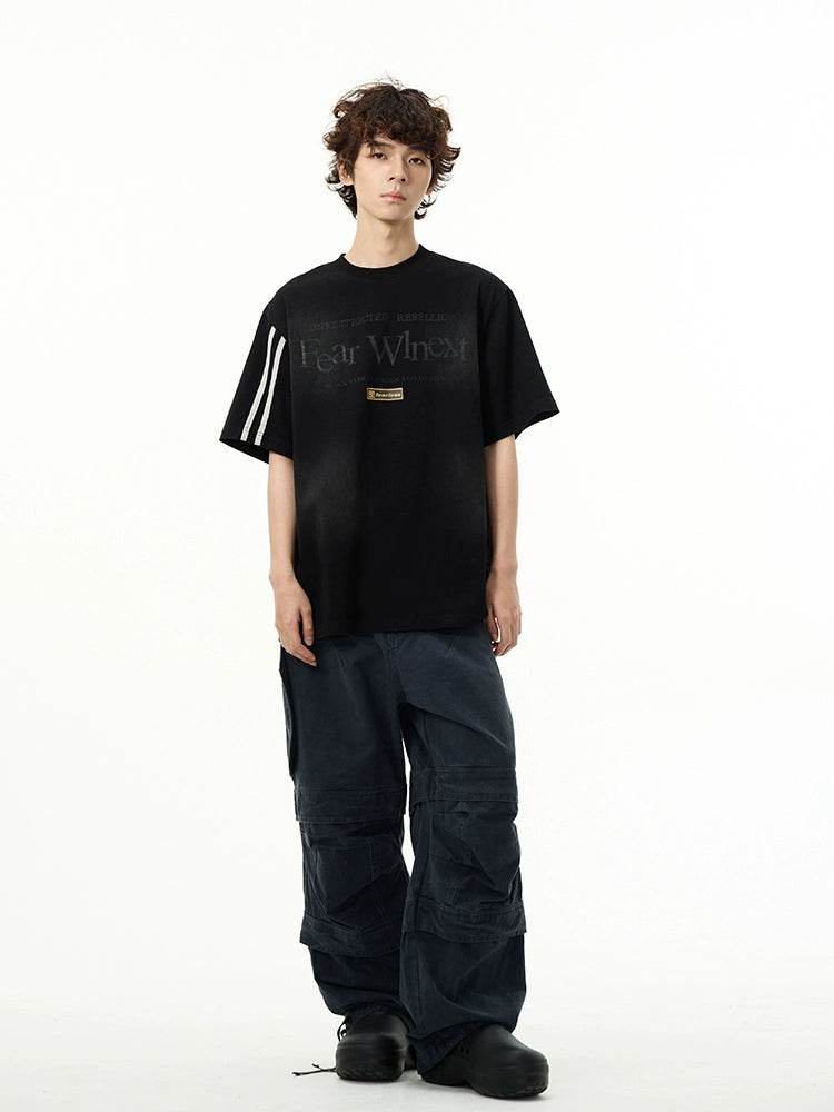 Sporty Sleeves Graphic Oversized T-Shirt