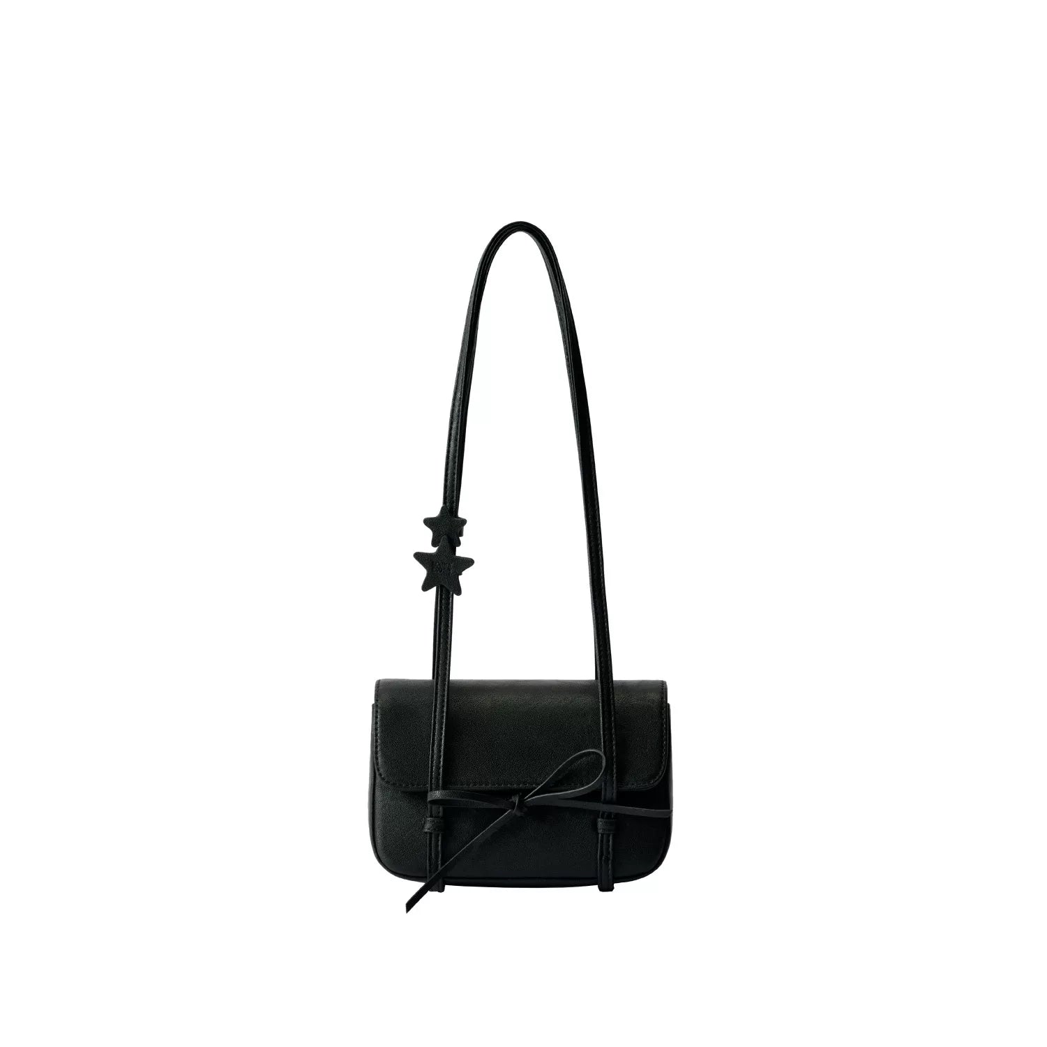 Bow-Tie Pillow Shoulder Bag - Black
