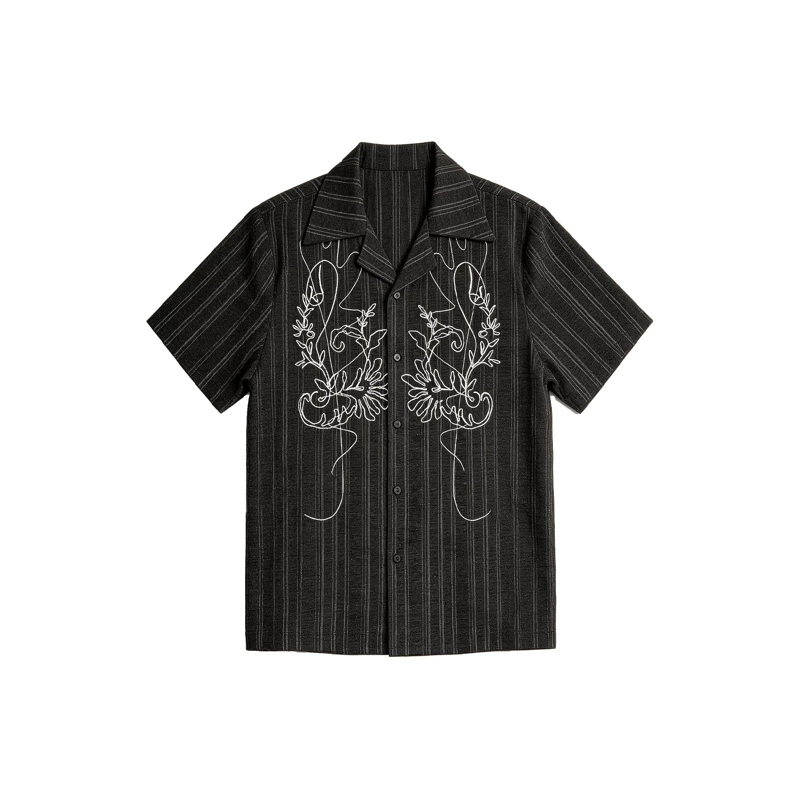 Charcoal Linework Crest Shirt