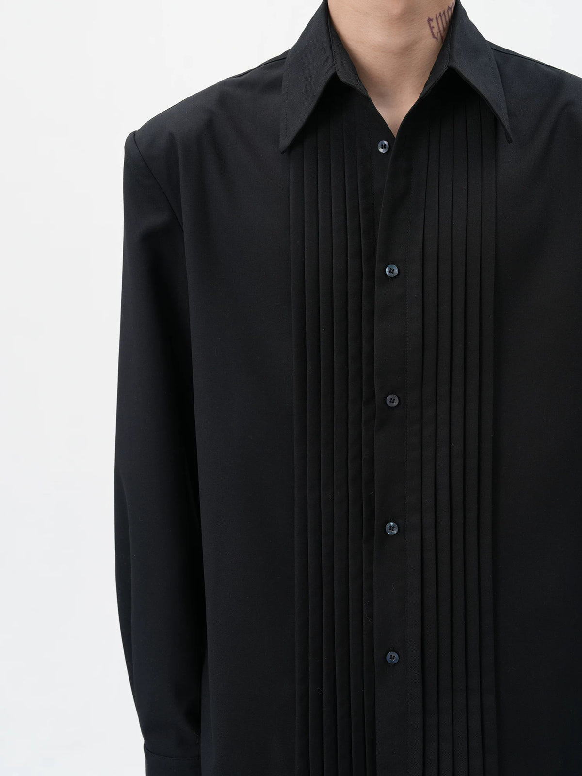 Pintuck Tuxedo Front Shirt