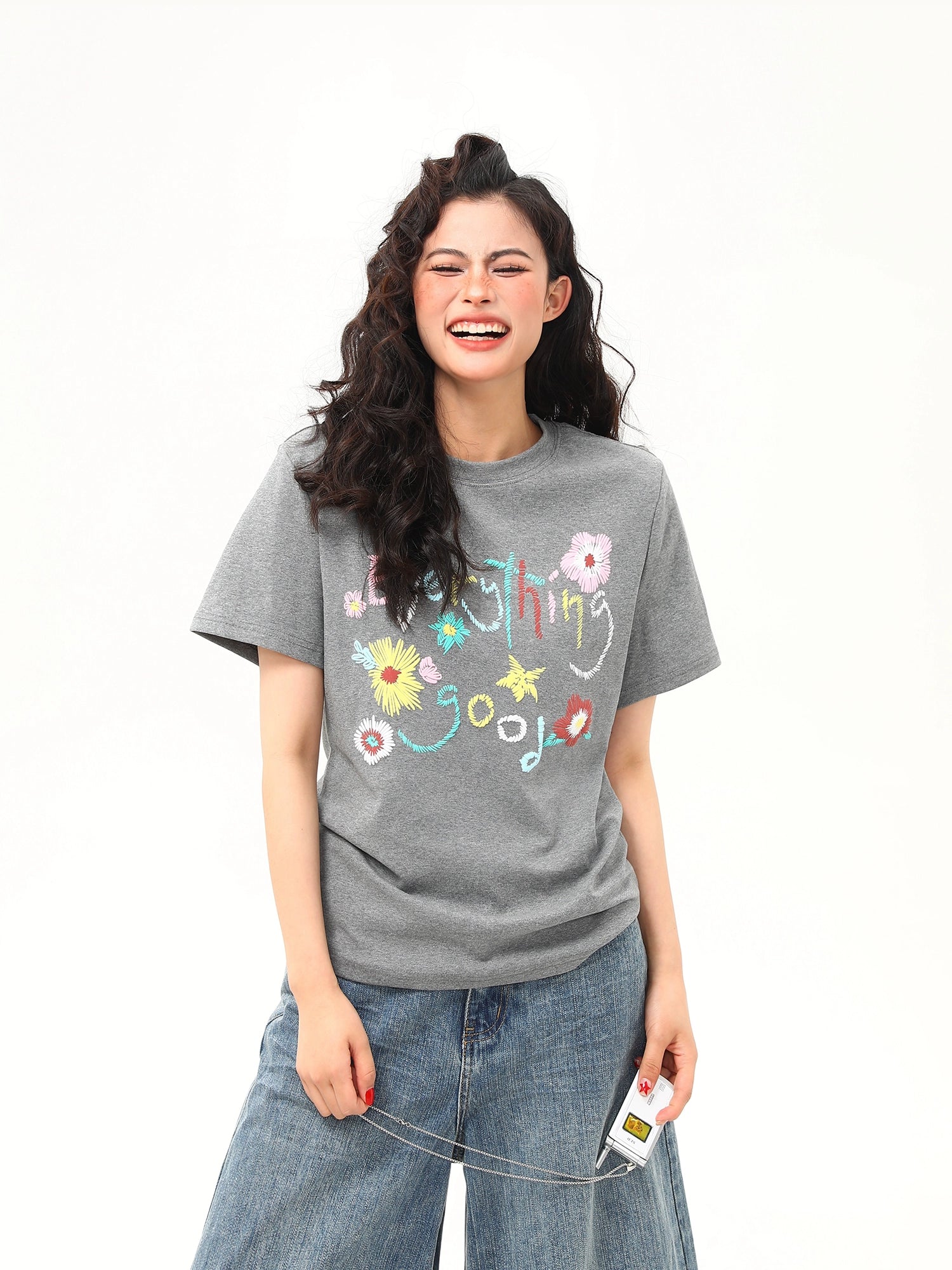 Floral Good Vibes Graphic Tee