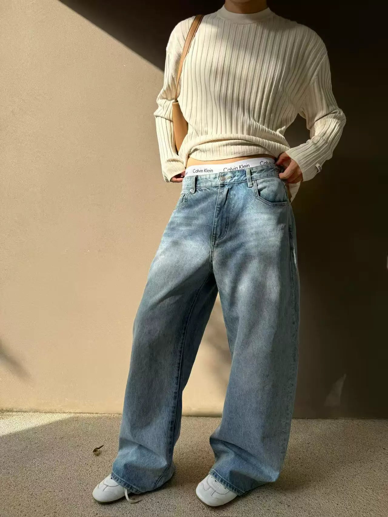 Sunwashed Ease Wide Denim