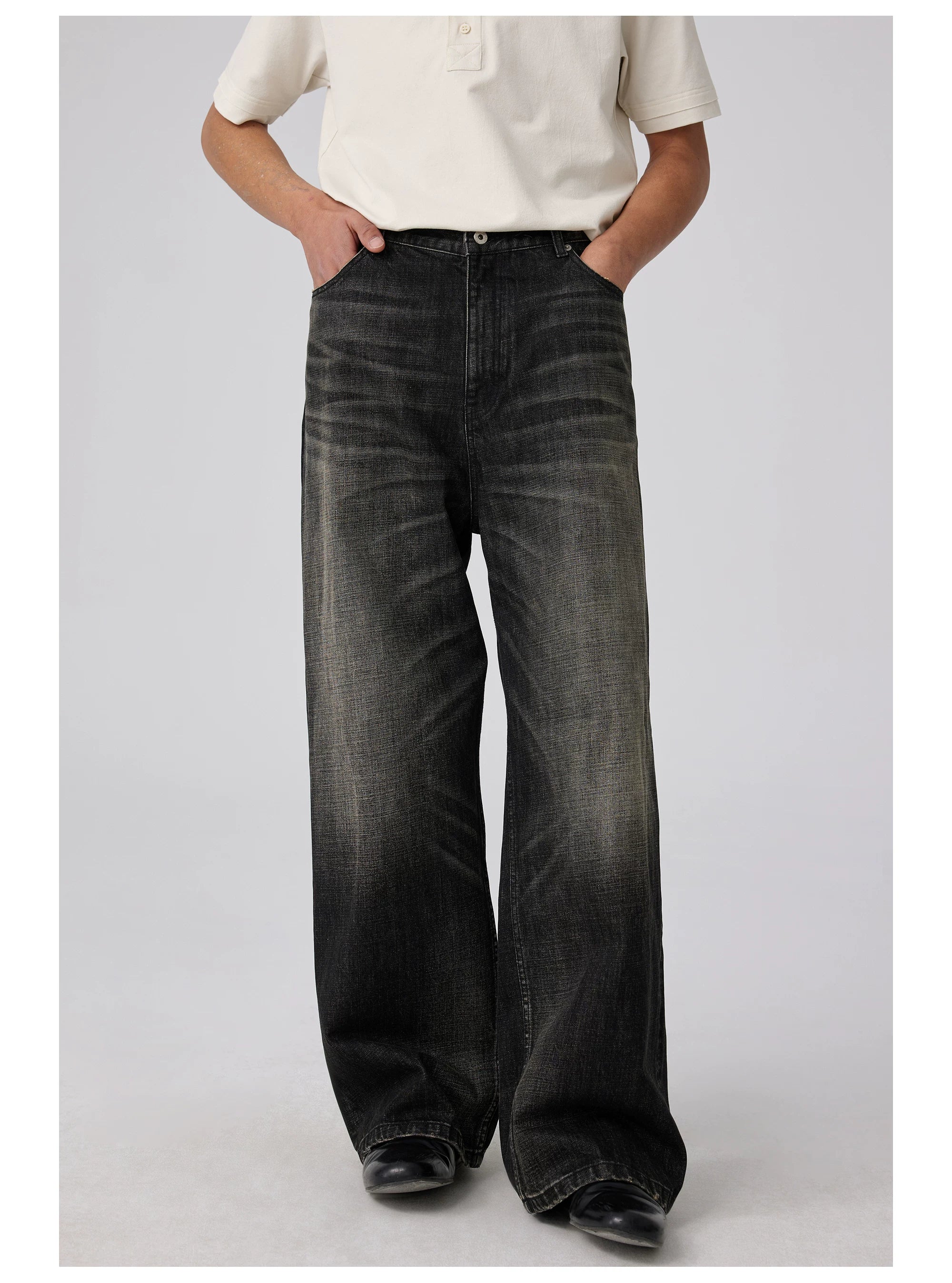 Shadow Wash Baggy Denim Jeans